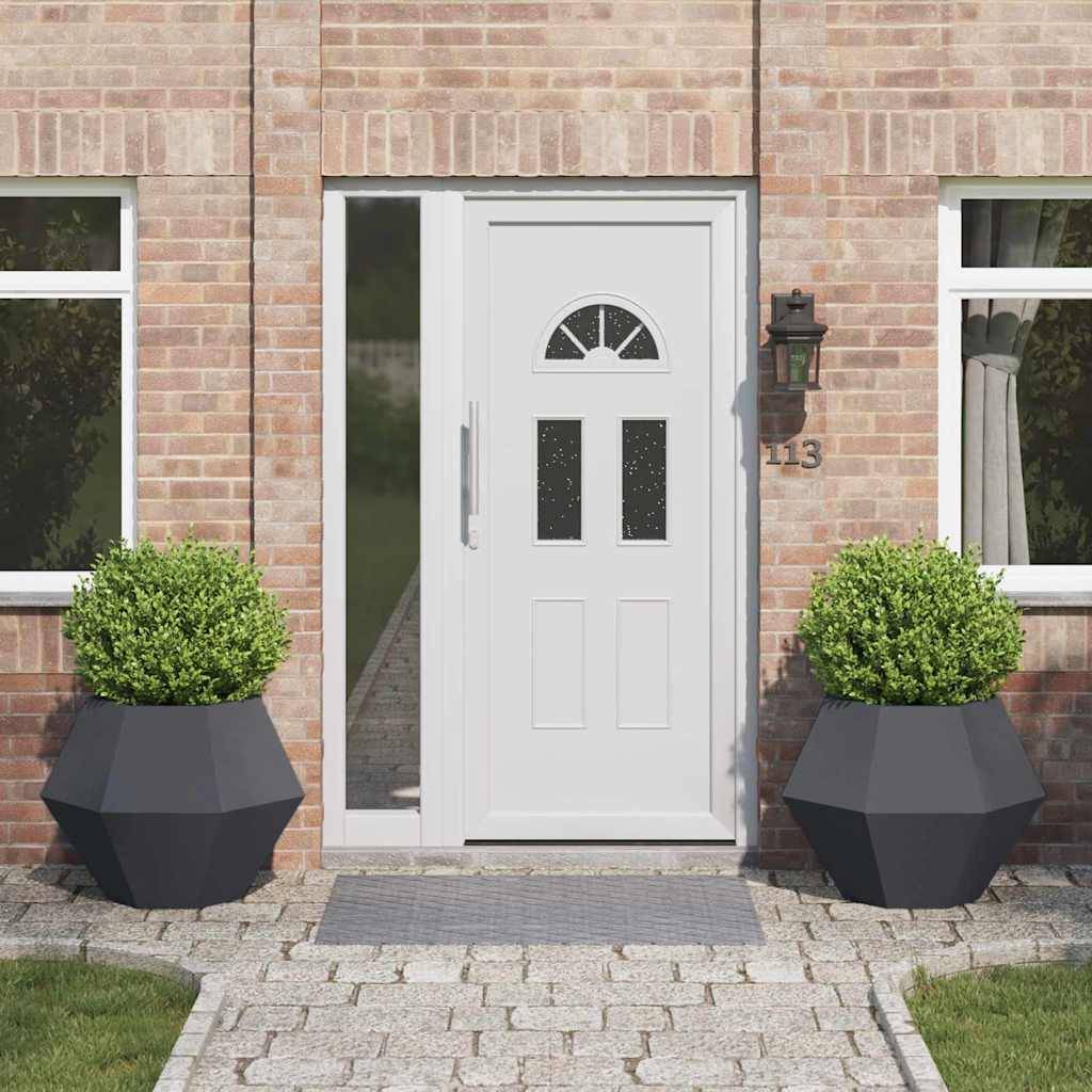 vidaXL Pflanzkübel 2 pcs Anthrazit 75 x 75 x 60 cm Stahl