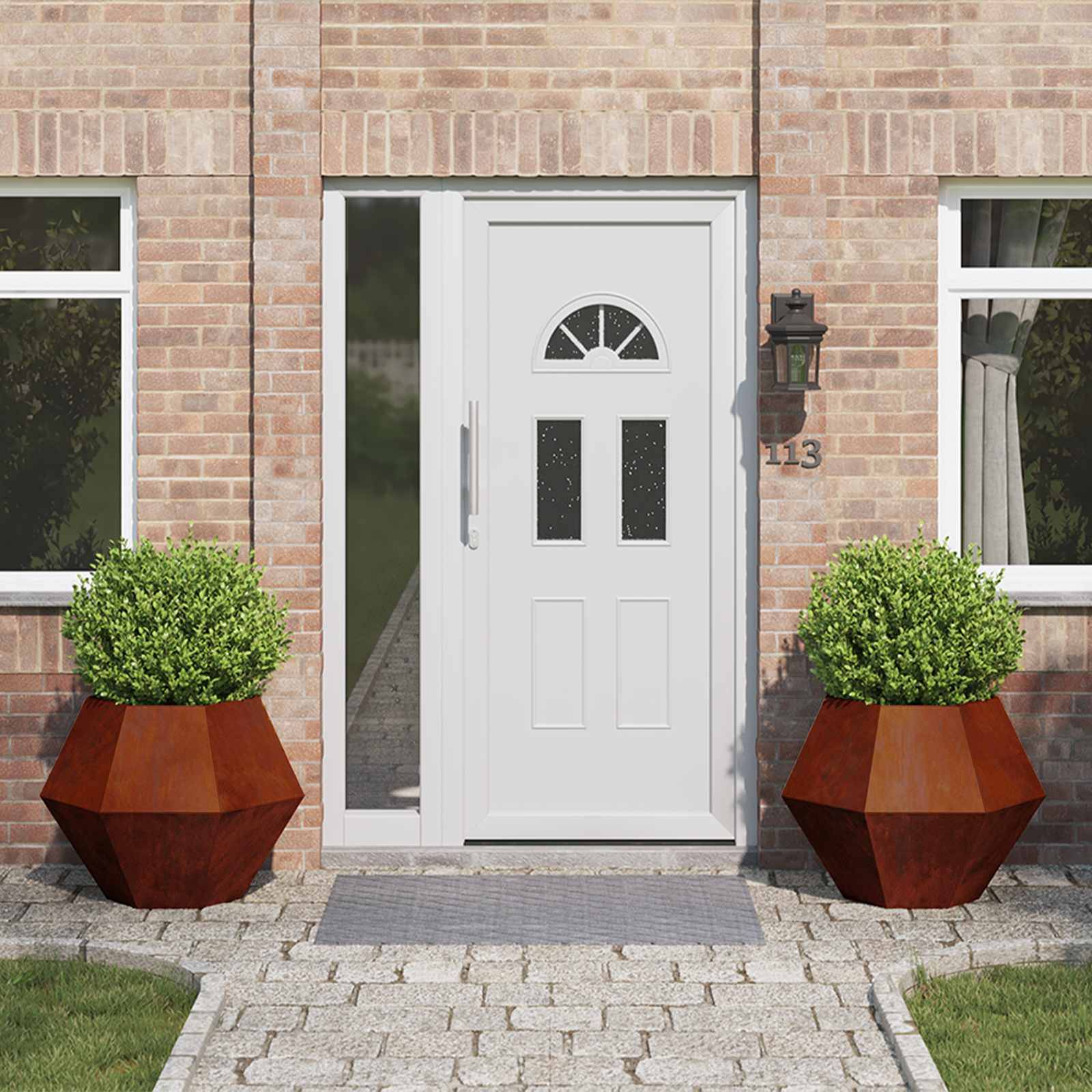 vidaXL Pflanzkübel 2 pcs Rostig 75 x 75 x 60 cm Wetterfeststahl