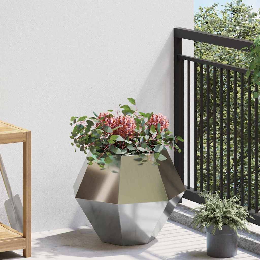 vidaXL Pflanzkübel 2 pcs Silber 50 x 50 x 40 cm Verzinkter Stahl