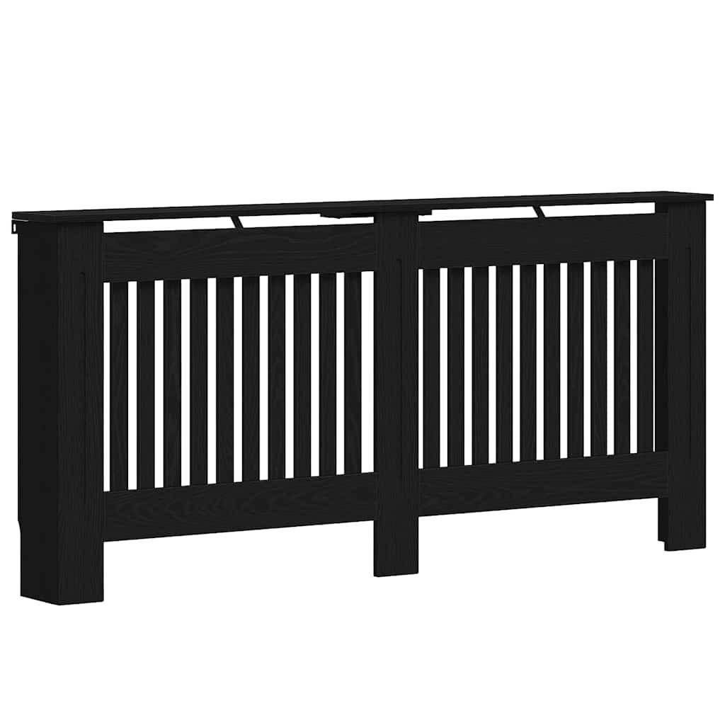 vidaXL Heizkörperabdeckung Schwarz Eichen-Optik 172 x 19 x 81,5 cm