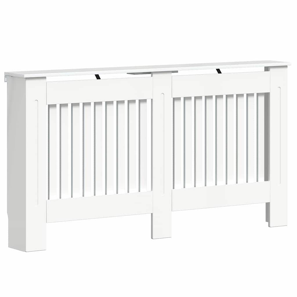 vidaXL Heizkörperabdeckung Hochglanz Weiß 152 x 19 x 81,5 cm