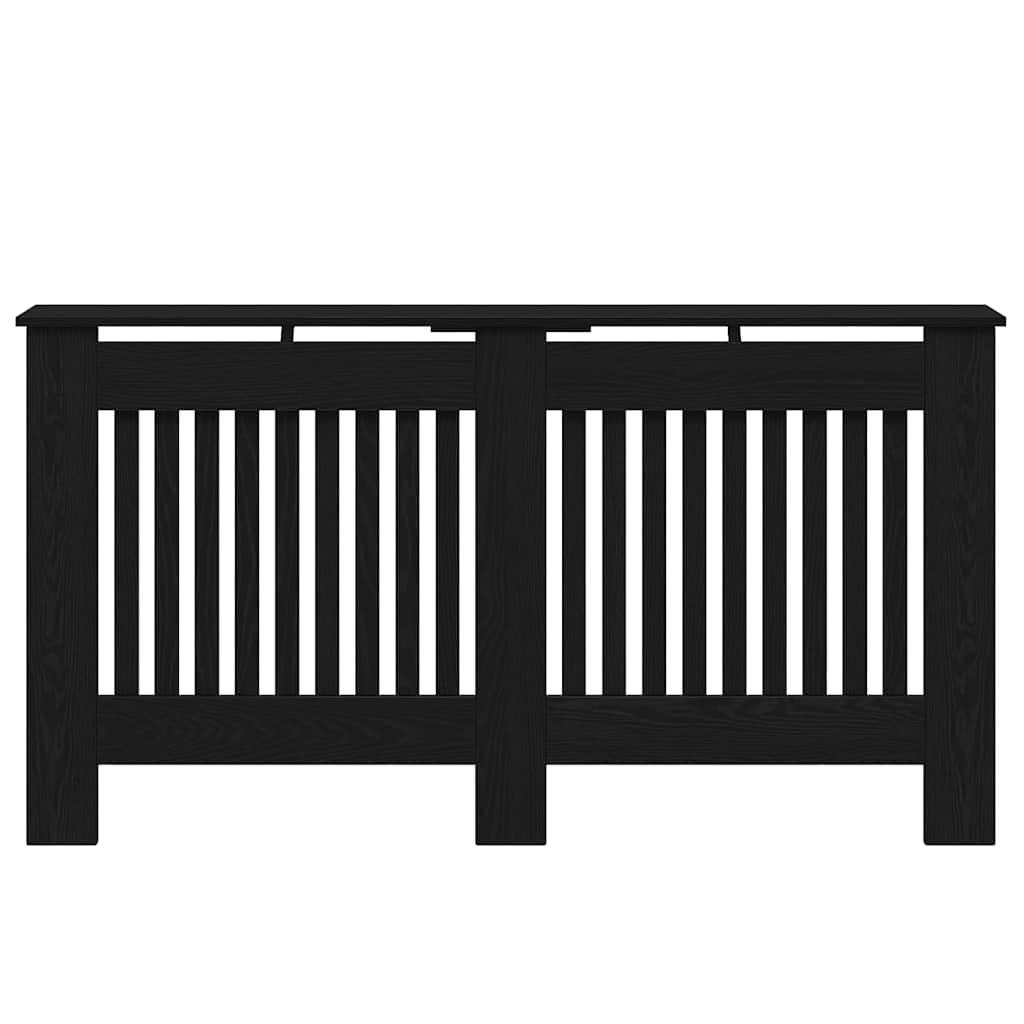 vidaXL Heizkörperabdeckung Schwarz Eichen-Optik 152 x 19 x 81,5 cm