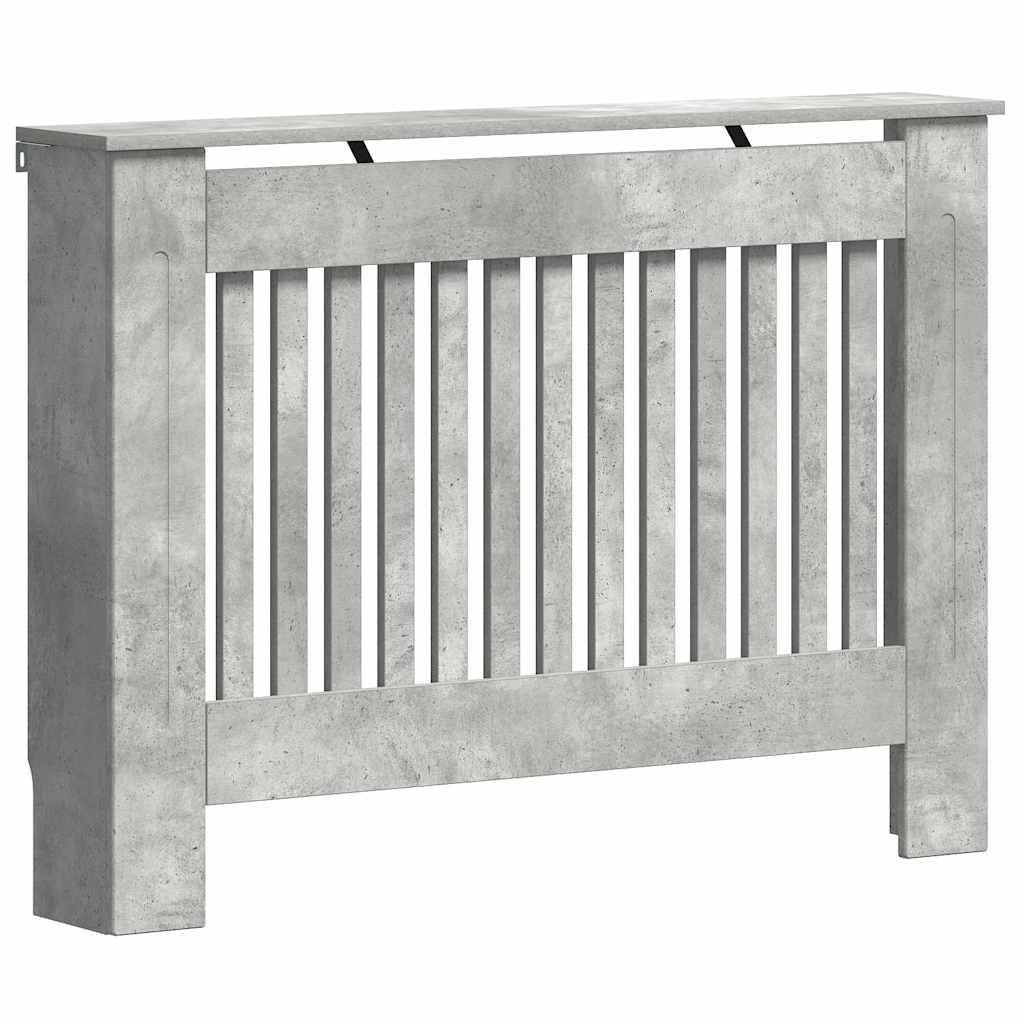 vidaXL Heizkörperabdeckung Beton Grau 112 x 19 x 81,5 cm Holzwerkstoff