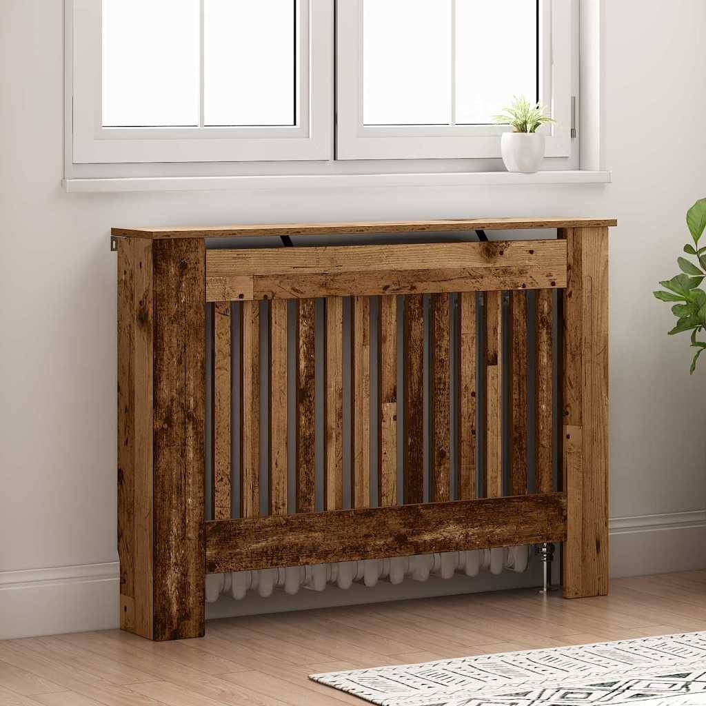 vidaXL Heizkörperabdeckung Altholz 112 x 19 x 81,5 cm Holzwerkstoff