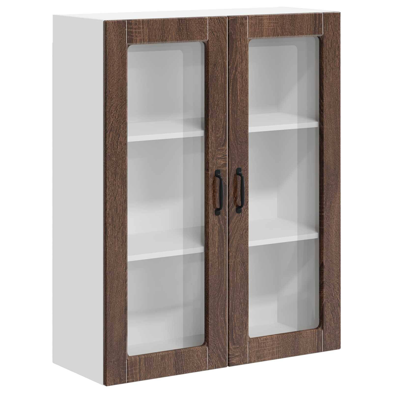vidaXL Küchenwandschrank mit Tür Lucca Brauneiche 80 x 31 x 100 cm