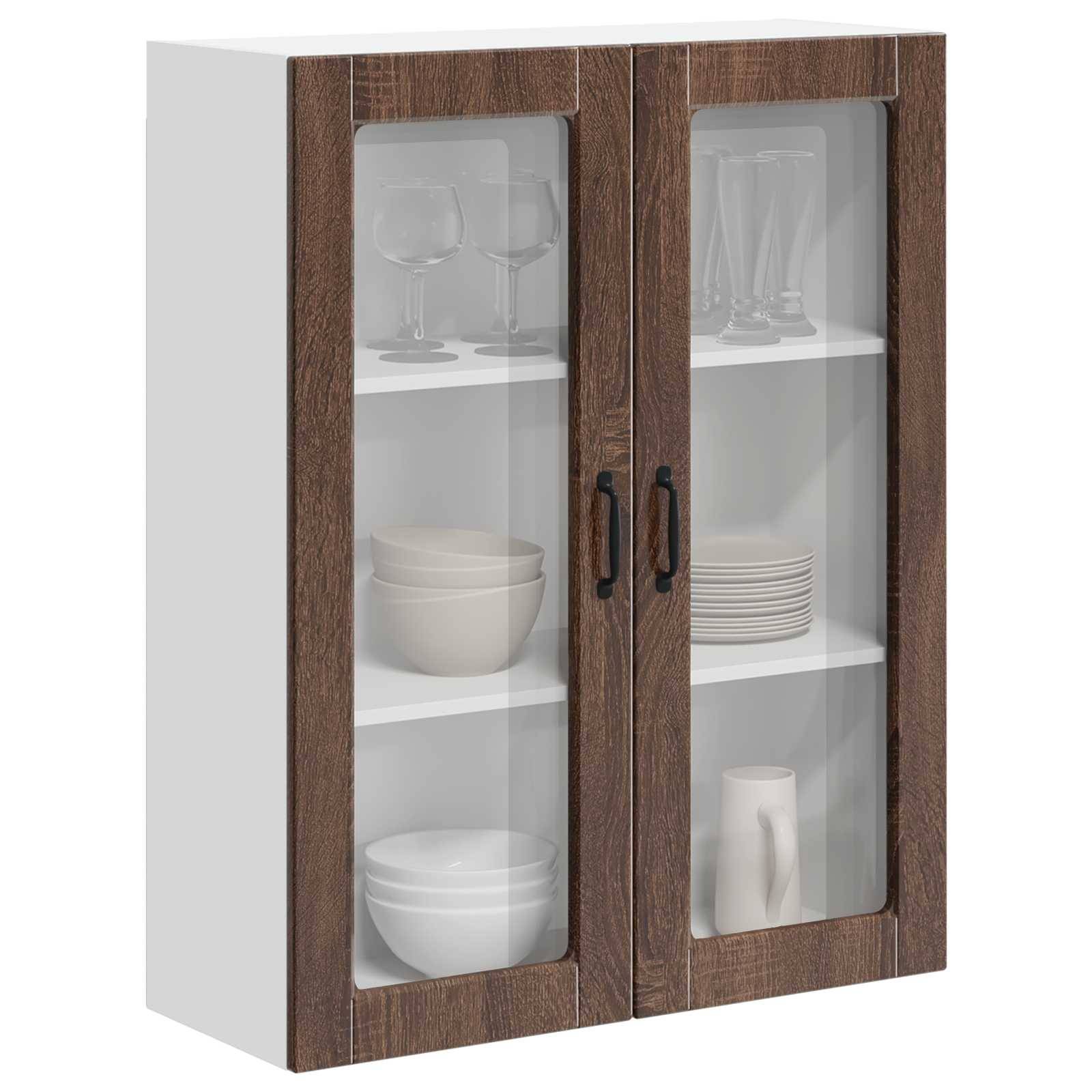 vidaXL Küchenwandschrank mit Tür Lucca Brauneiche 80 x 31 x 100 cm