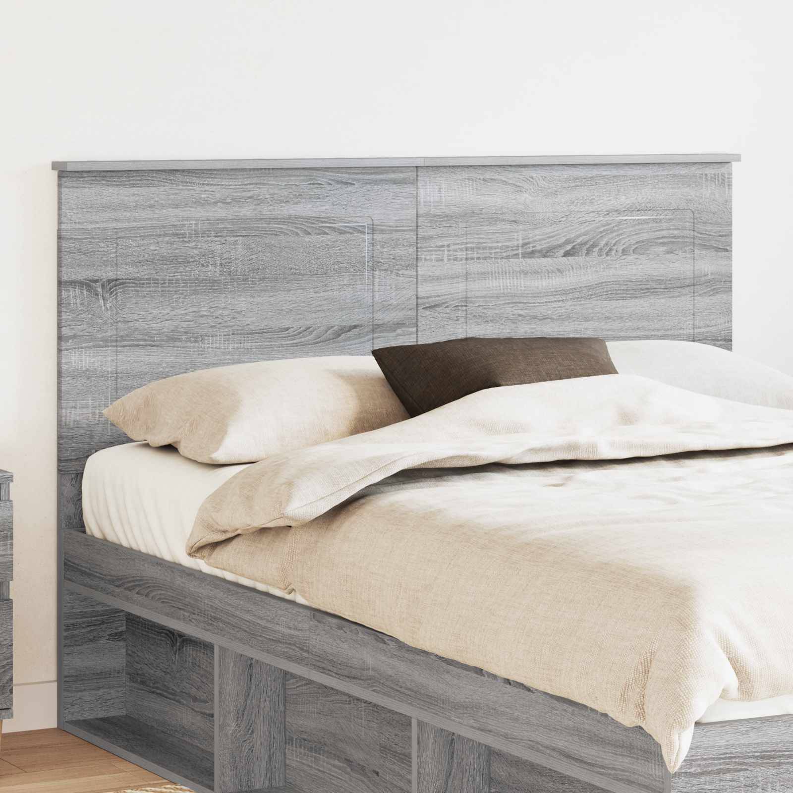 vidaXL Kopfteil Graues Sonoma 100 cm Holzwerkstoff