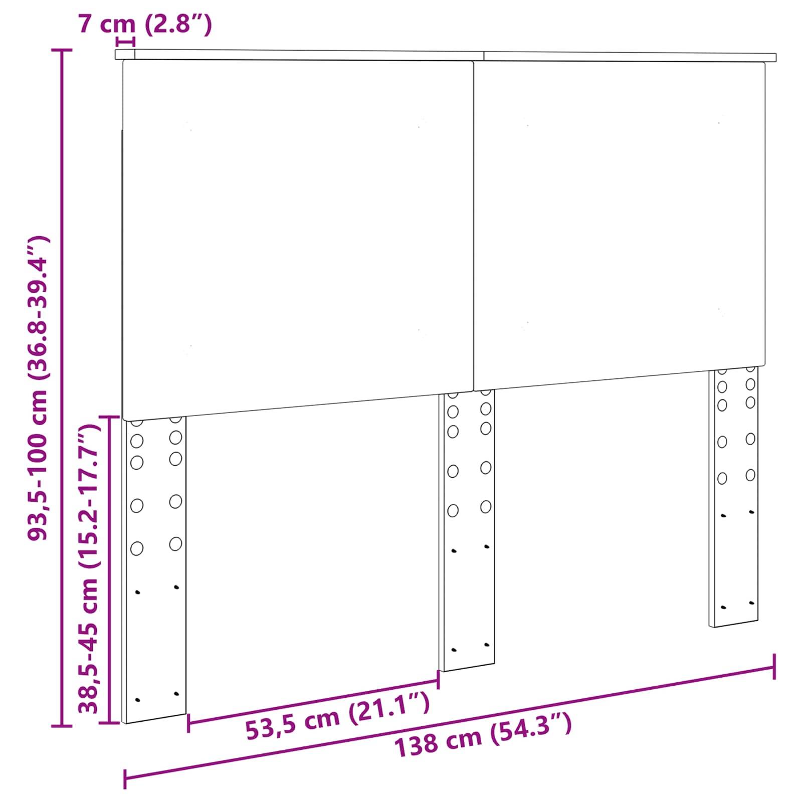 vidaXL Kopfteil Glänzend Weiß 100 cm Holzwerkstoff