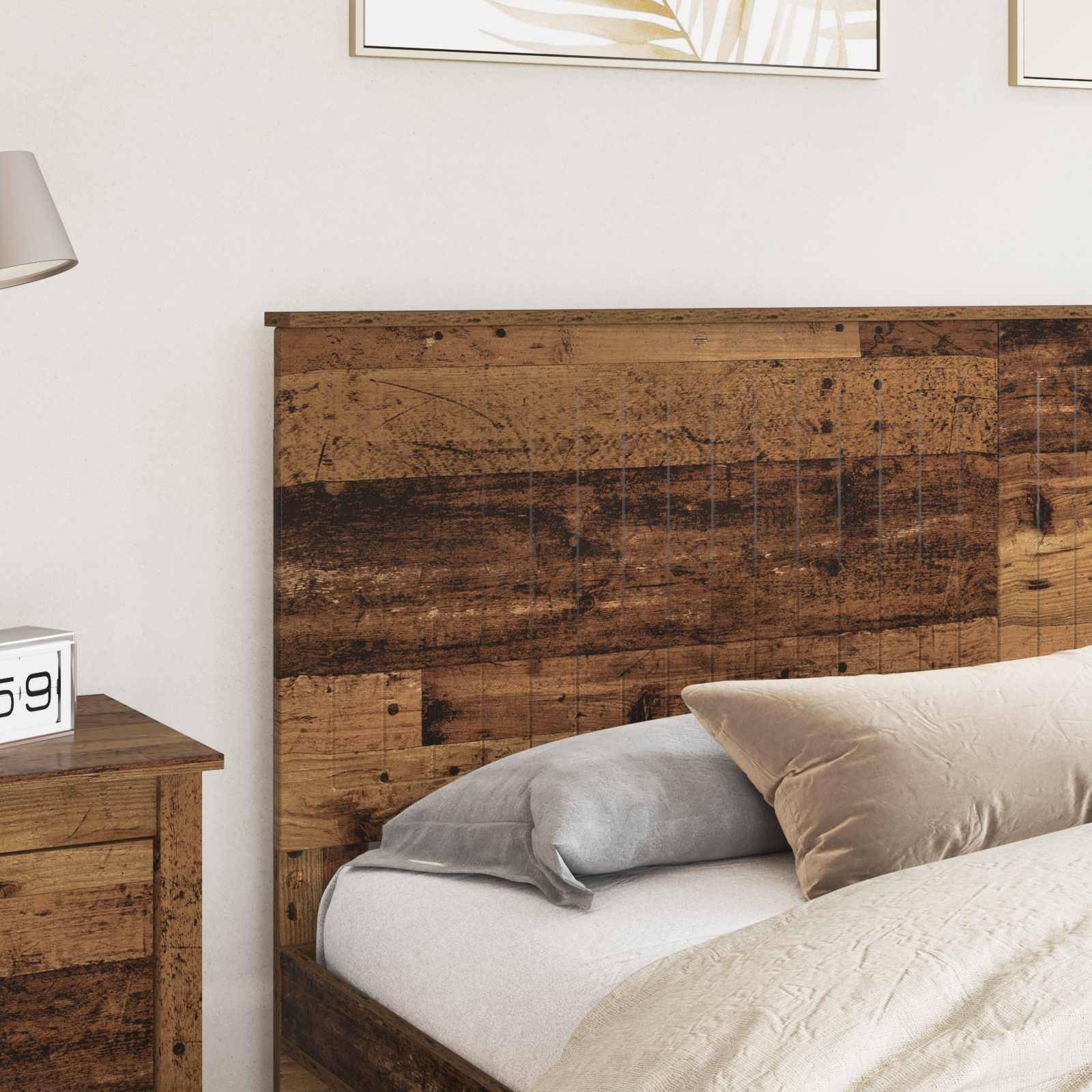 vidaXL Kopfteil mit Kopfteil Altholz 180 cm Holzwerkstoff