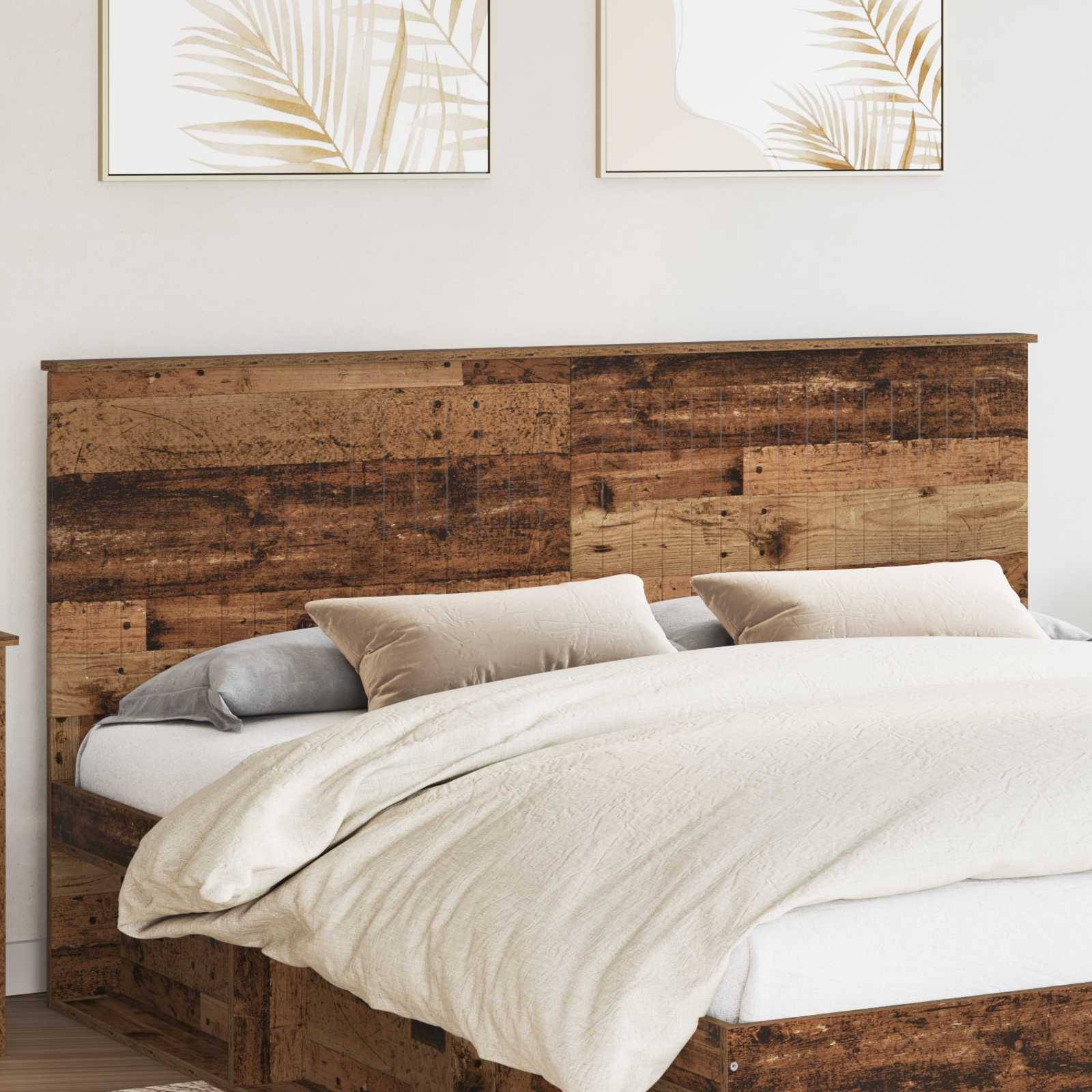vidaXL Kopfteil mit Kopfteil Altholz 180 cm Holzwerkstoff