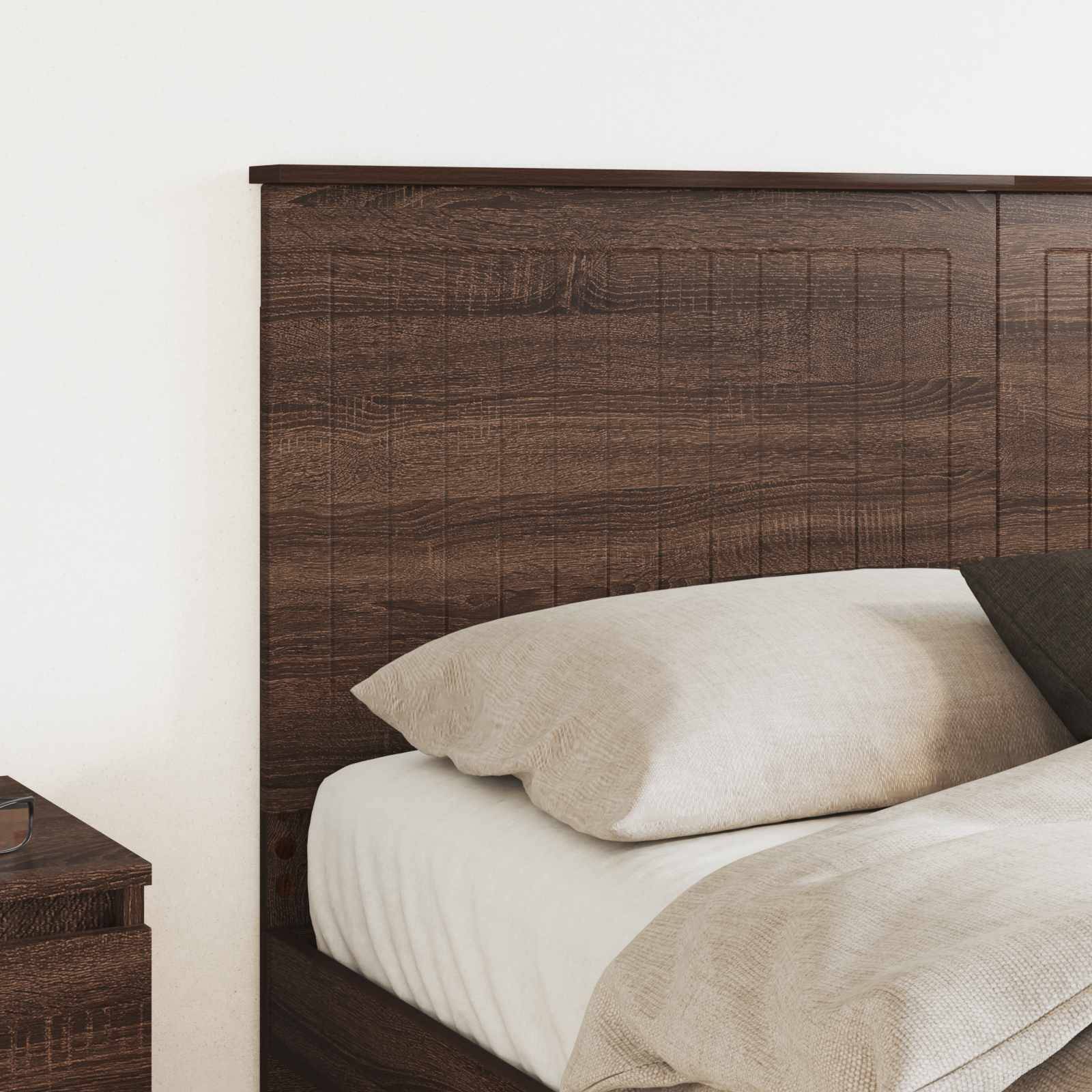 vidaXL Kopfteil mit Kopfteil Braun Eichen-Optik 150 cm Holzwerkstoff