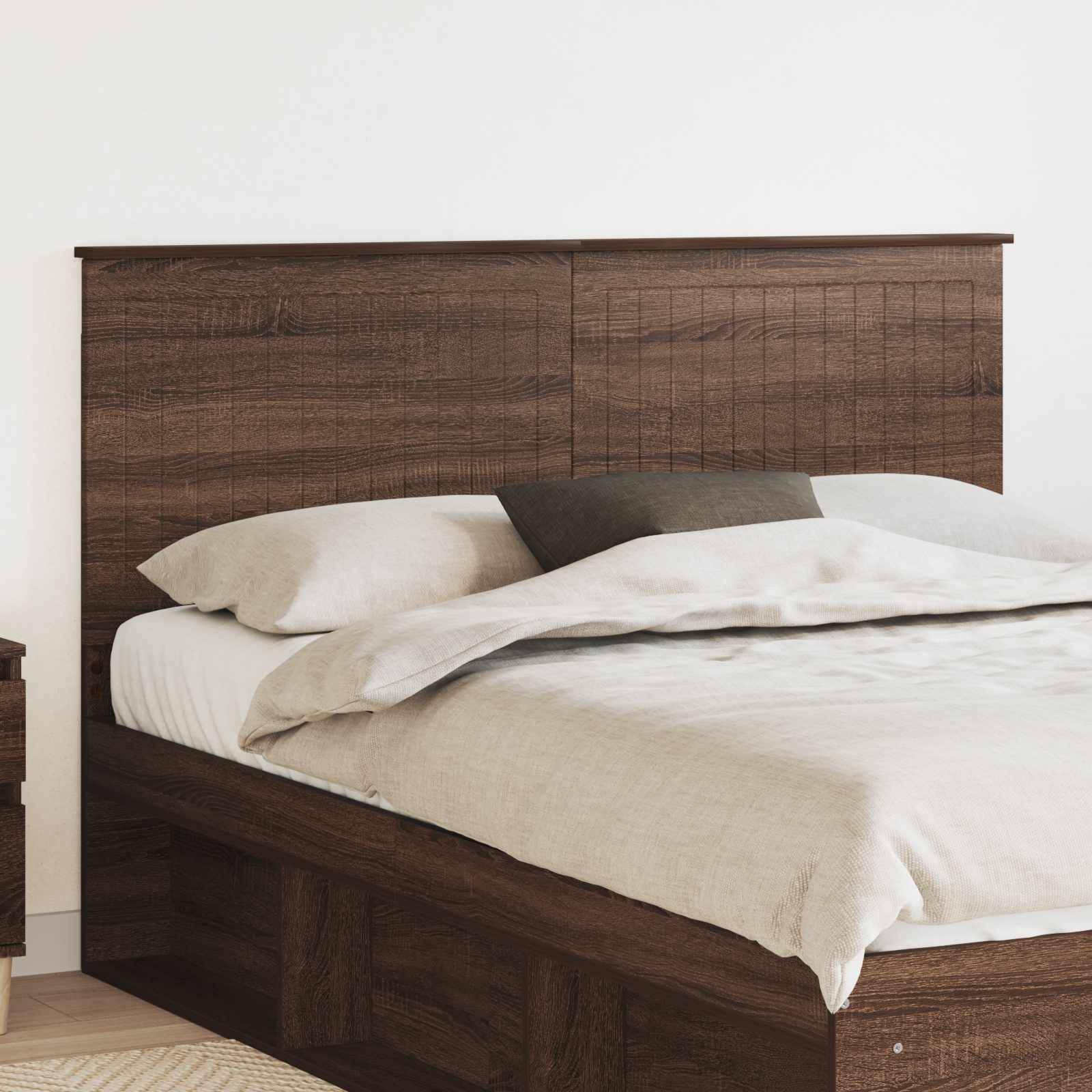vidaXL Kopfteil mit Kopfteil Braun Eichen-Optik 150 cm Holzwerkstoff