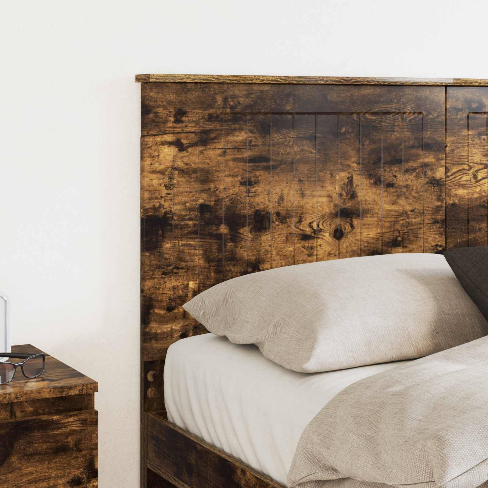 vidaXL Kopfteil mit Kopfteil Geräucherte Eiche 140 cm Holzwerkstoff