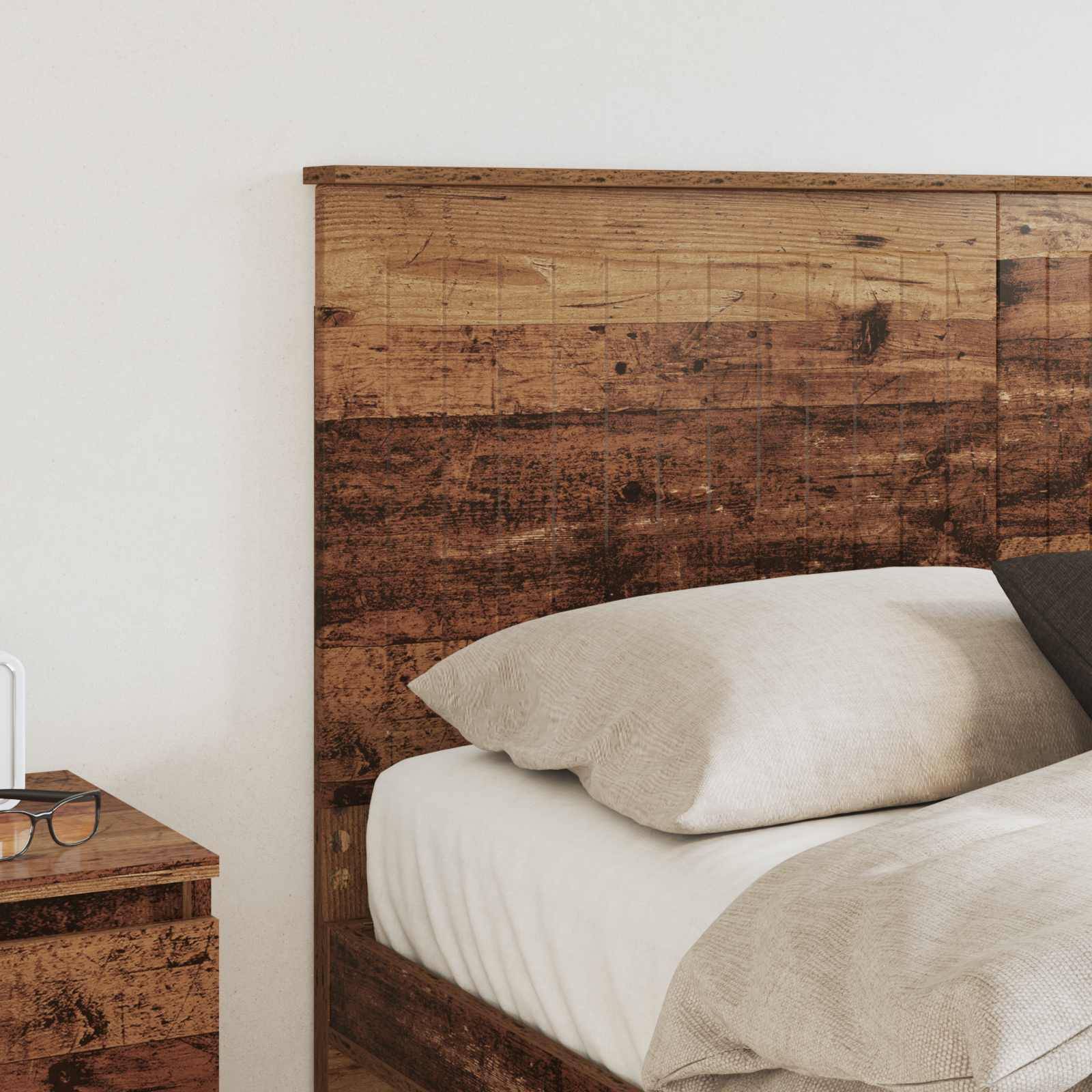 vidaXL Kopfteil mit Kopfteil Altholz 140 cm Holzwerkstoff