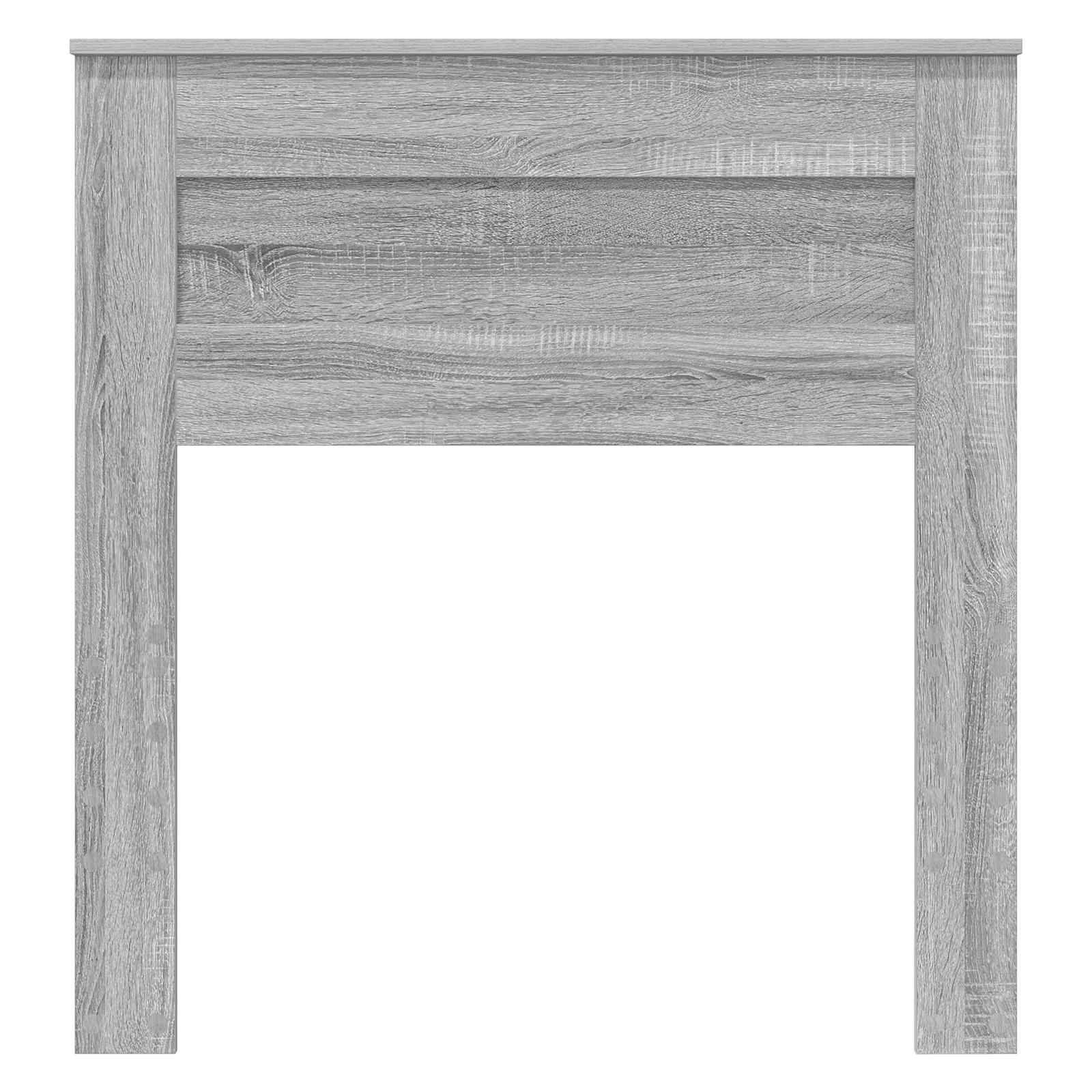 Ein holzstrukturiertes, graues Kaminsims mit schlichtem, rechteckigem Design, geeignet für Kamine oder Dekorationszwecke.