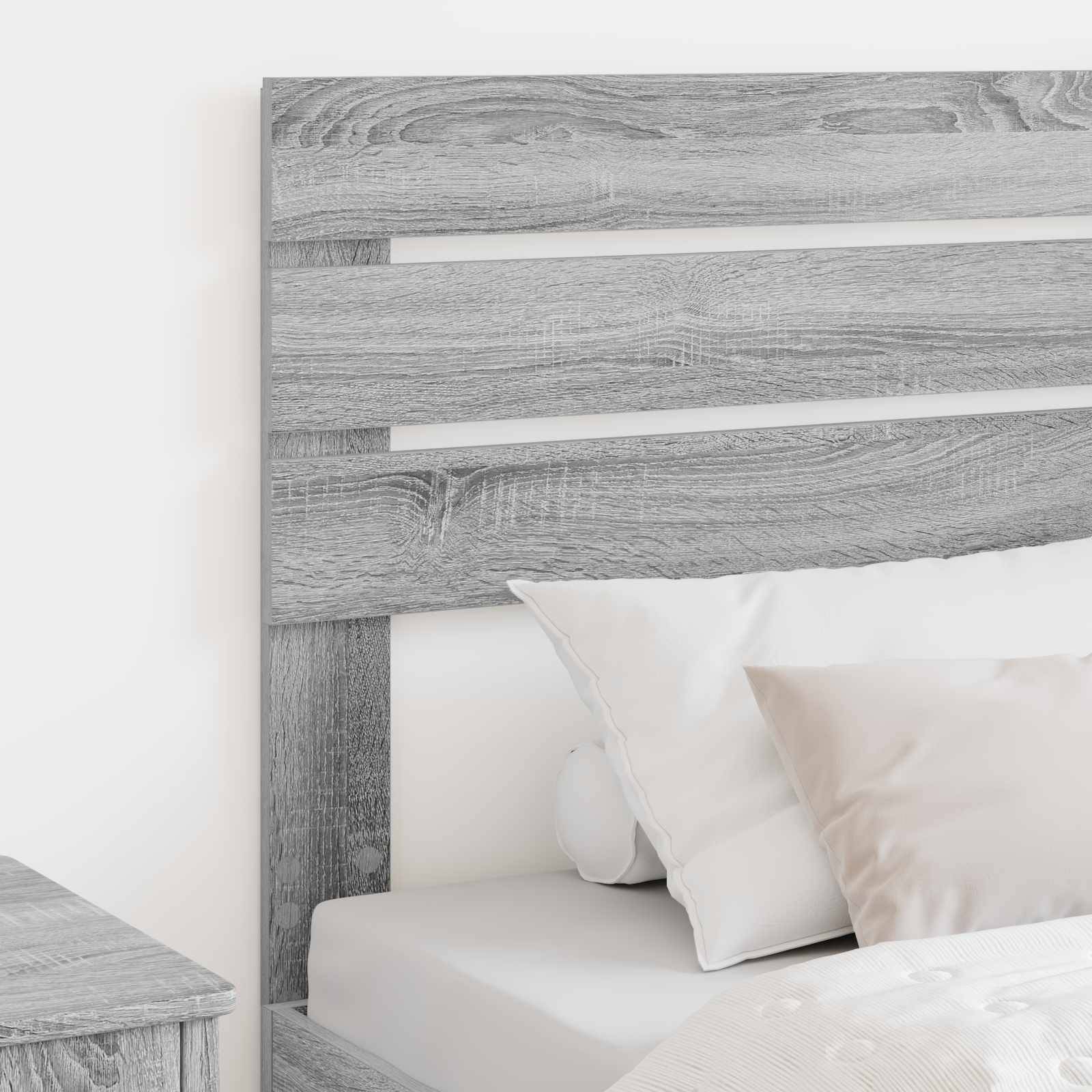vidaXL Kopfteil Graues Sonoma Holzwerkstoff