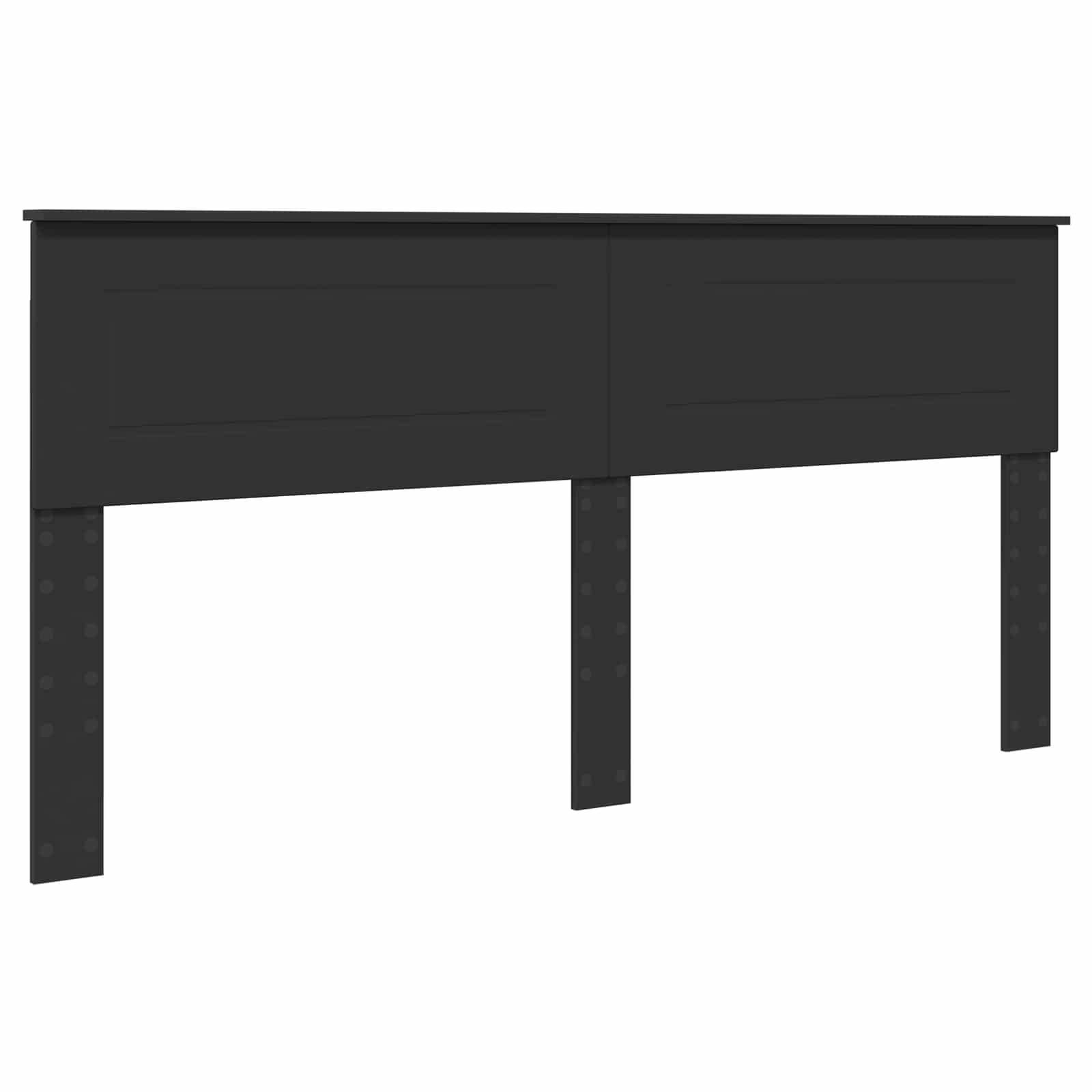 vidaXL Kopfteil Schwarz Eichen-Optik Holzwerkstoff