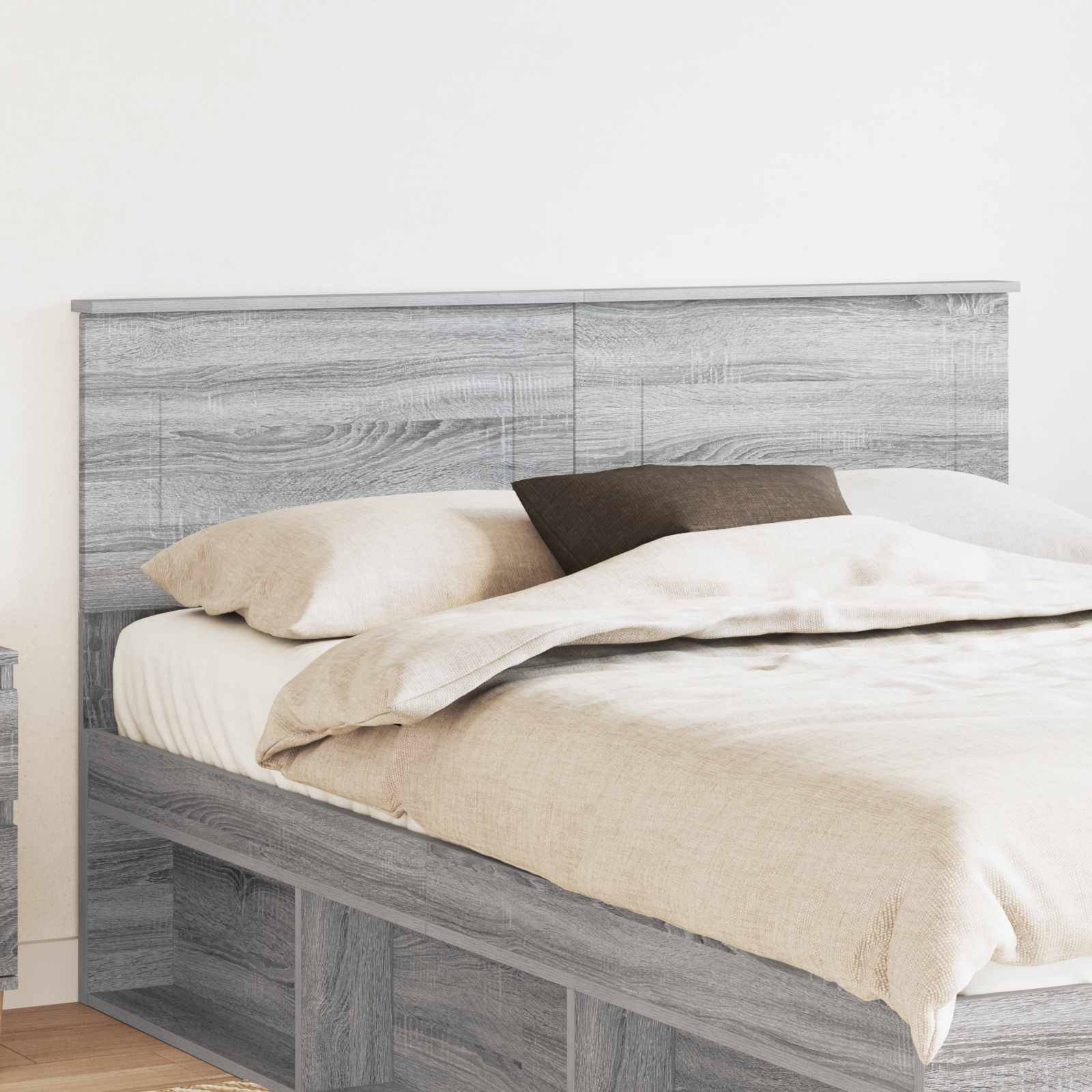 vidaXL Kopfteil Graues Sonoma Holzwerkstoff