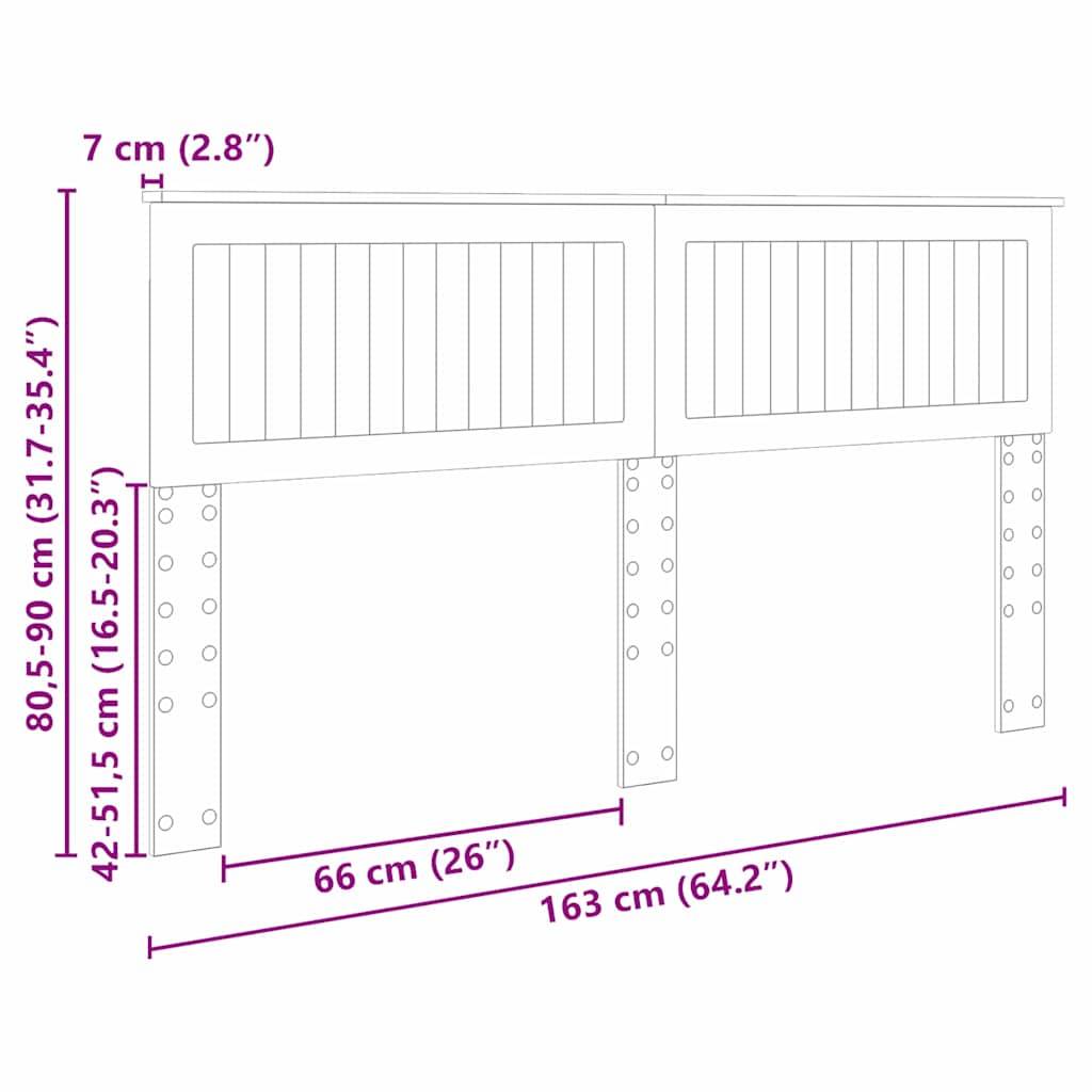 vidaXL Kopfteil mit Kopfteil Beton Grau 160 cm Holzwerkstoff