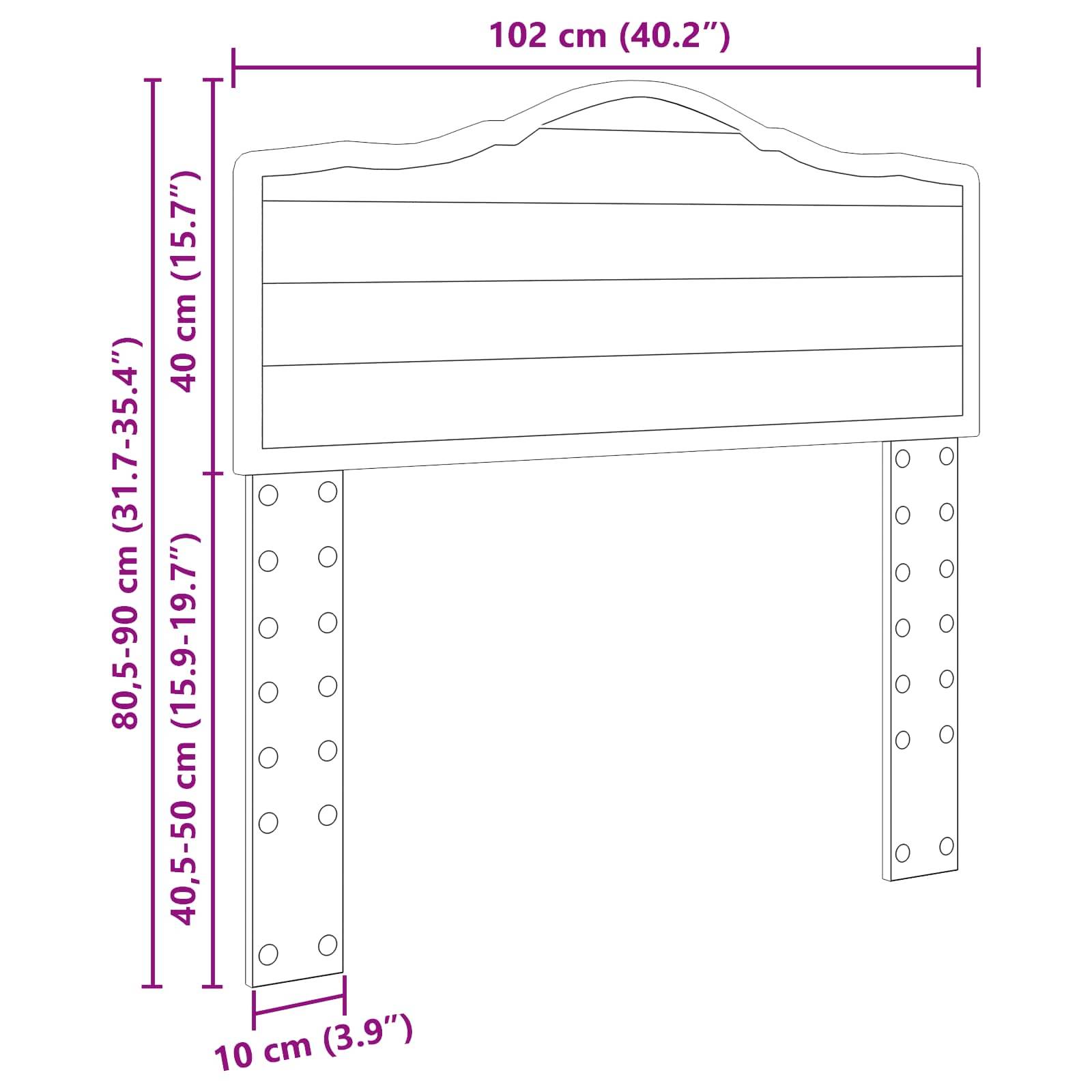 vidaXL Kopfteil Graues Sonoma Holzwerkstoff