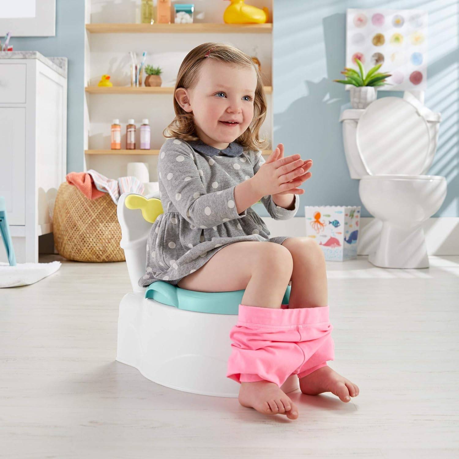 Fisher-Price Meeresrausch Töpfchen Baby + Geräusche abnehmbarer Toilettenaufsatz