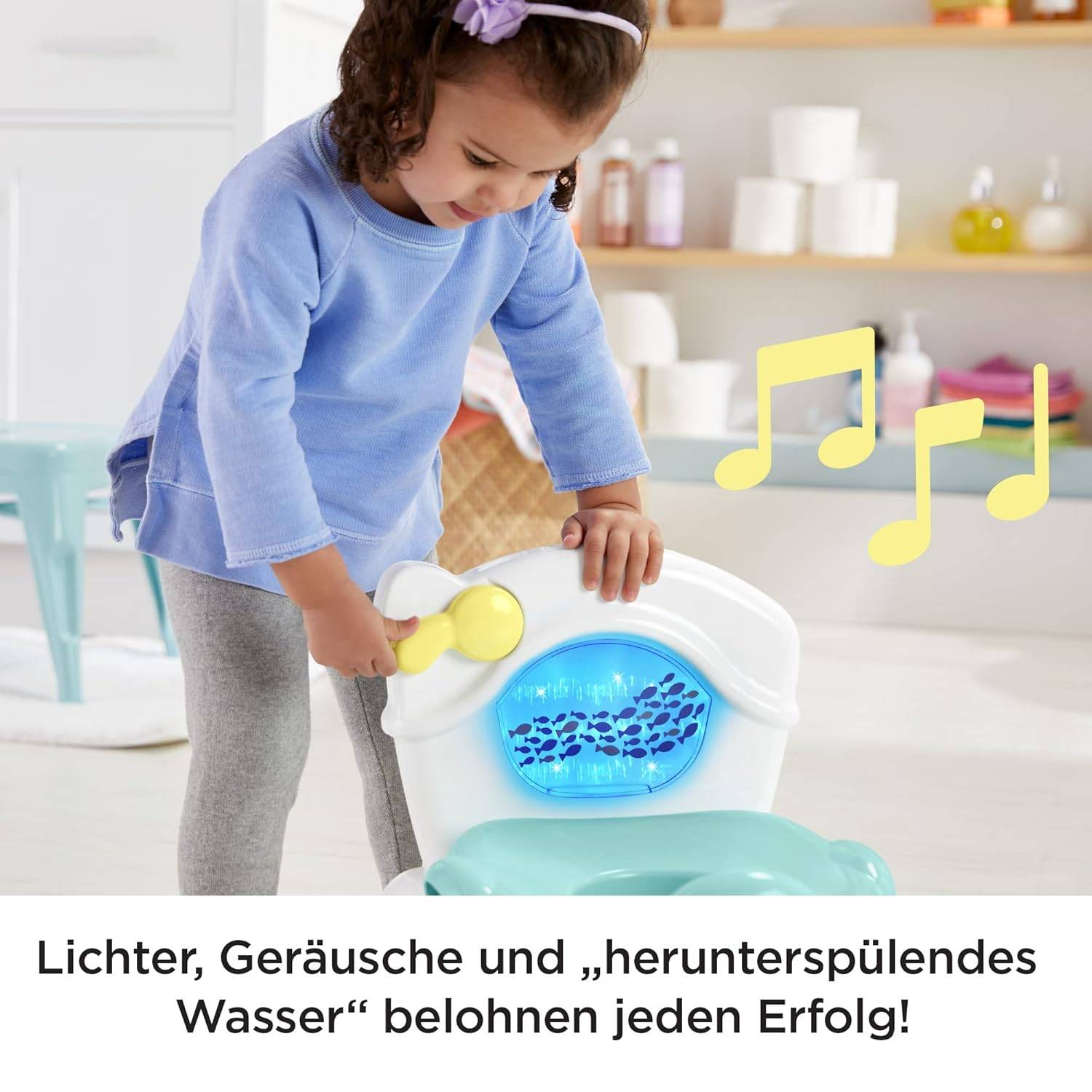 Fisher-Price Meeresrausch Töpfchen Baby + Geräusche abnehmbarer Toilettenaufsatz