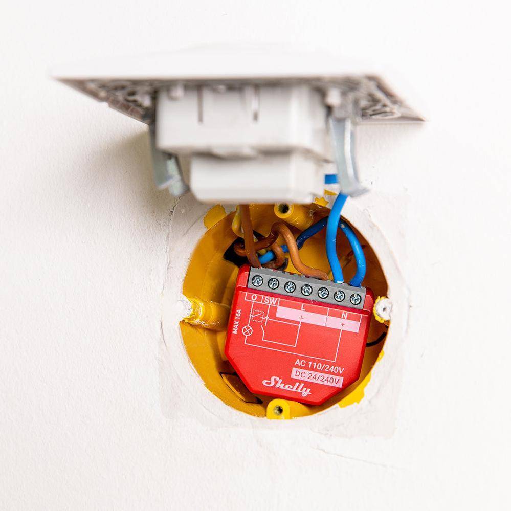 Shelly 1PM Gen4, Schaltaktor mit Messfunktion, 16A, WLAN, Zigbee, Matter, Bluetooth, 4er Pack