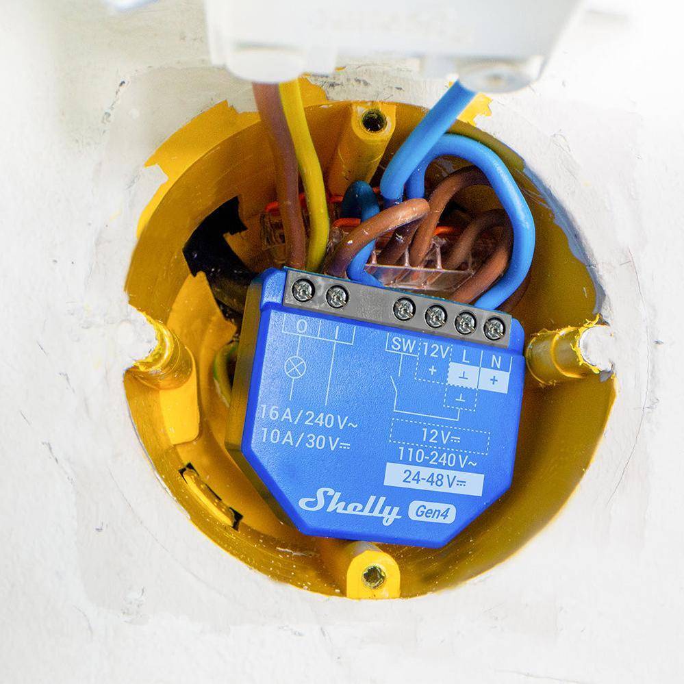 Shelly 1 Gen4, Schaltaktor, 16A, WLAN, Zigbee, Matter, Bluetooth, 4er Pack