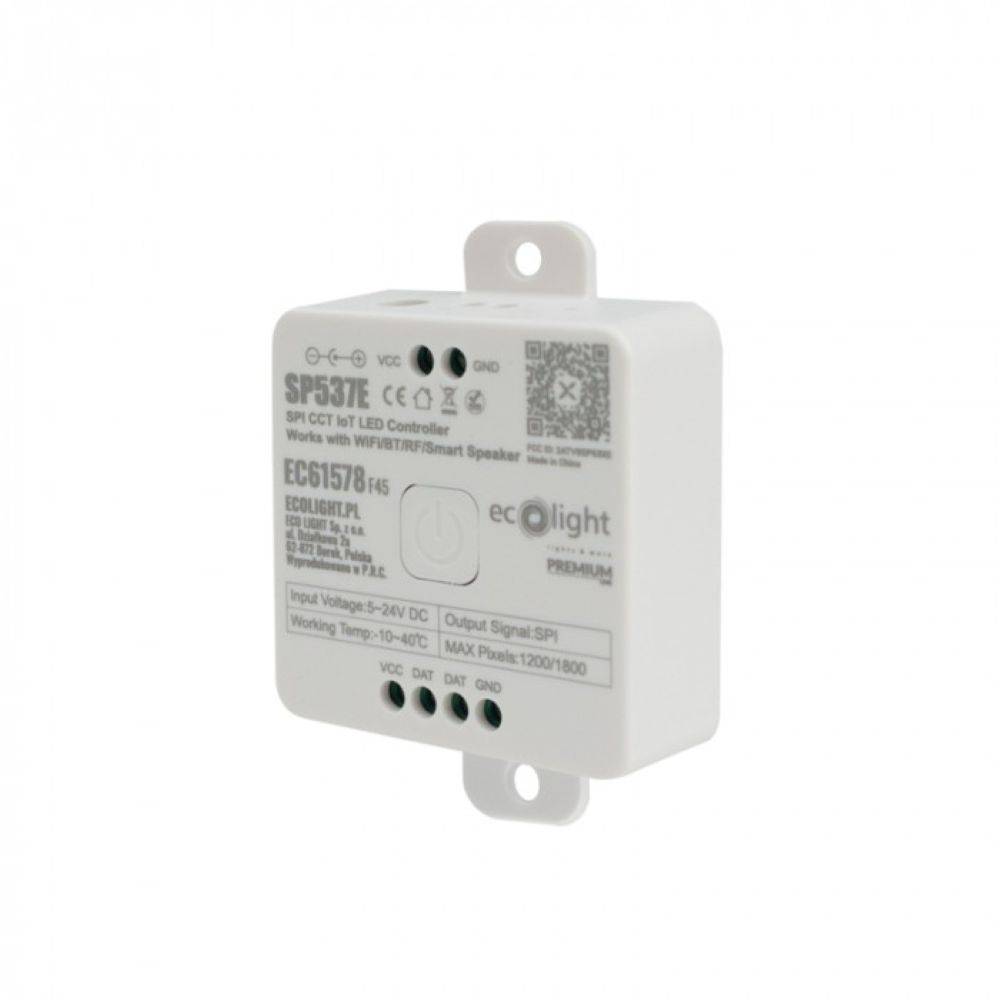 Ein kleiner weißer LED-Controller mit der Bezeichnung 