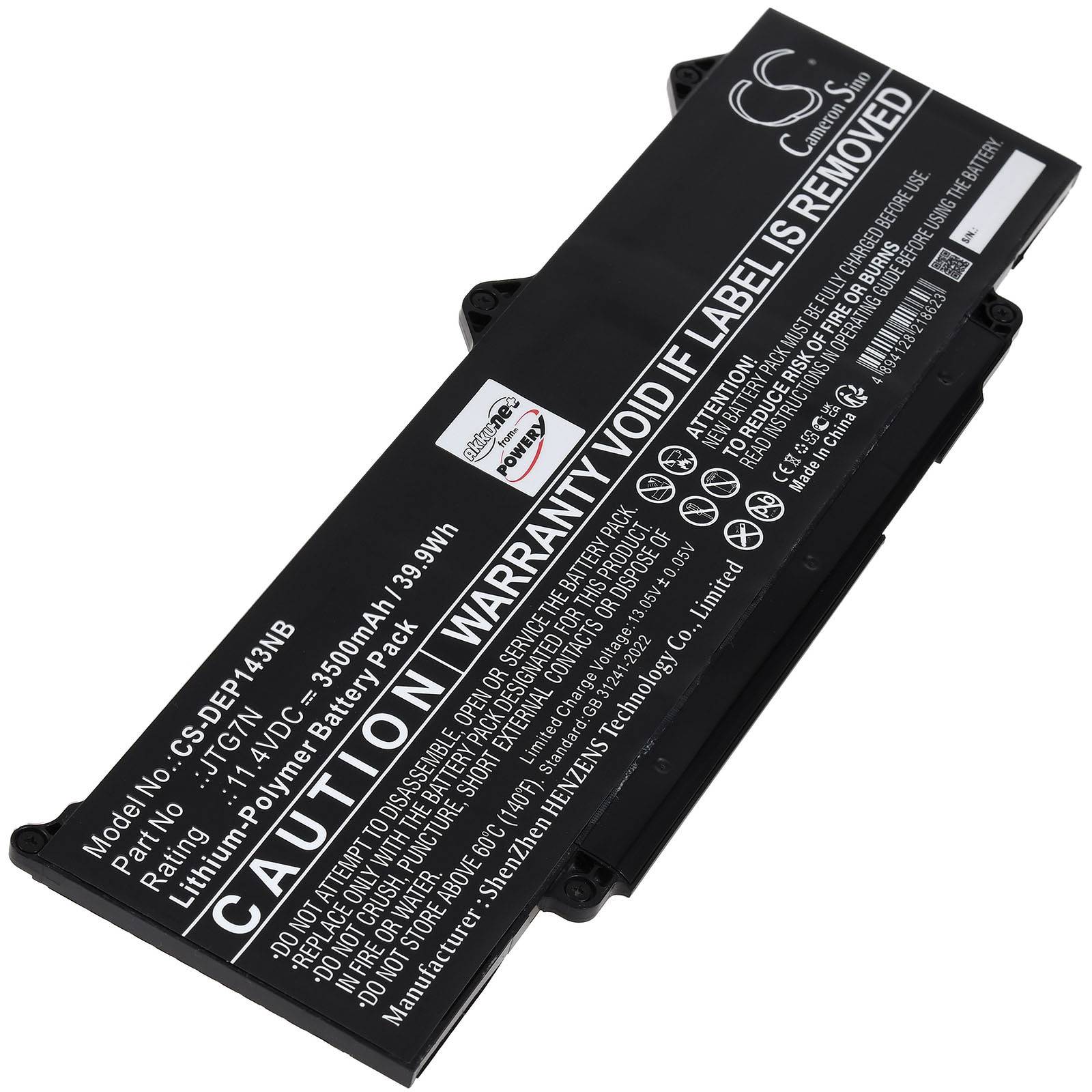 Eine Lithium-Polymer-Akku mit Sicherheitshinweisen, Modellnummer CS-BP415MB, 3500mAh Kapazität, für elektronische Geräte.