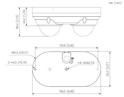 Dahua - IPC-HDBW2449FP-AS-E2-IL-0280B - IP -Dome, - 2x 4MP/WizMind/SMD - 2x 2,8mm fix Objektiv - Max. IR Reichweite ~30