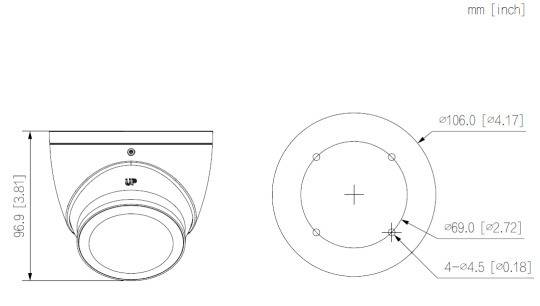 Dahua - HAC-HDW1239TP-IL-A-0280B-S3 - HDCVI - Eyeball, - 2 MP/Duale Beleuchtung - 2,8 mm fix Objektive - Max. 25fps@108