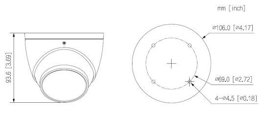 Dahua - IPC-HDW2441TP-S-0280B - IP - Eyeball, - 4MP/WizSense/SMD Plus (2.0) - 2,8 mm fix Objektiv - Max. IR ~30m - IVS,