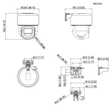 Dahua - SD2C405NB-GNY-A-PV-S2 - IP - PTZ, - 4MP/1/2,8" CMOS - 2,7 ~ 13,5mm / H96°-24°/V51°-13° - 2x IR LED 30m, 2x weiß