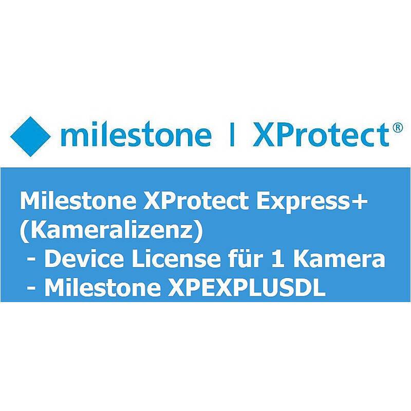 Milestone XProtect Express+ Kameralizenz 1 Kamera, SOFTWARE-LIZENZ | Kameras max.:1 | Modell / Serie:XProtect Express