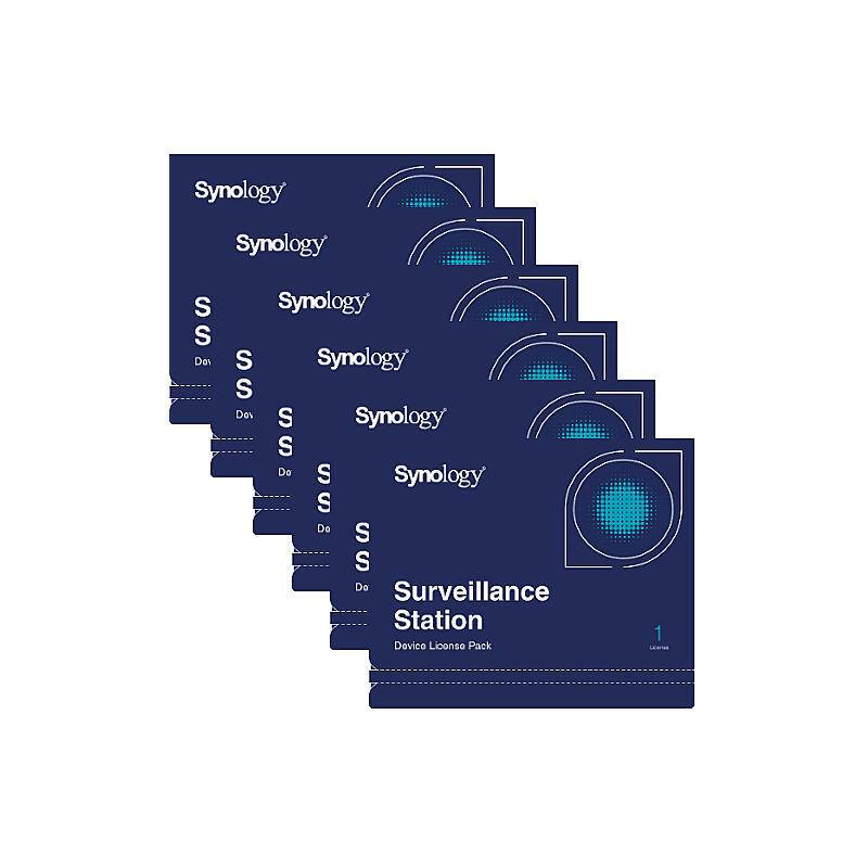 Synology Kamera Lizenz - 6x Device License, Set-Inhalt: 6x Software-Lizenz | SOFTWARE-LIZENZ SET | Kameras max.: 6 | Hi