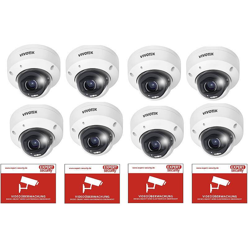 8er Kamera-Set VIVOTEK FD9380-HTV-V2 5MPx IR PoE, Mit intelligentem Cyberschutz für Ihr Firmennetzwerk: Mehrstufige Erk