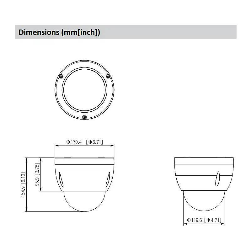 Dahua SD42216DB-HC HD Kamera 1080p T/N IP66 IK10, 1080pPTZ Kamera | Blickwinkel:59,6° - 5,4° (Objektiv-Brennweite 5 - 8