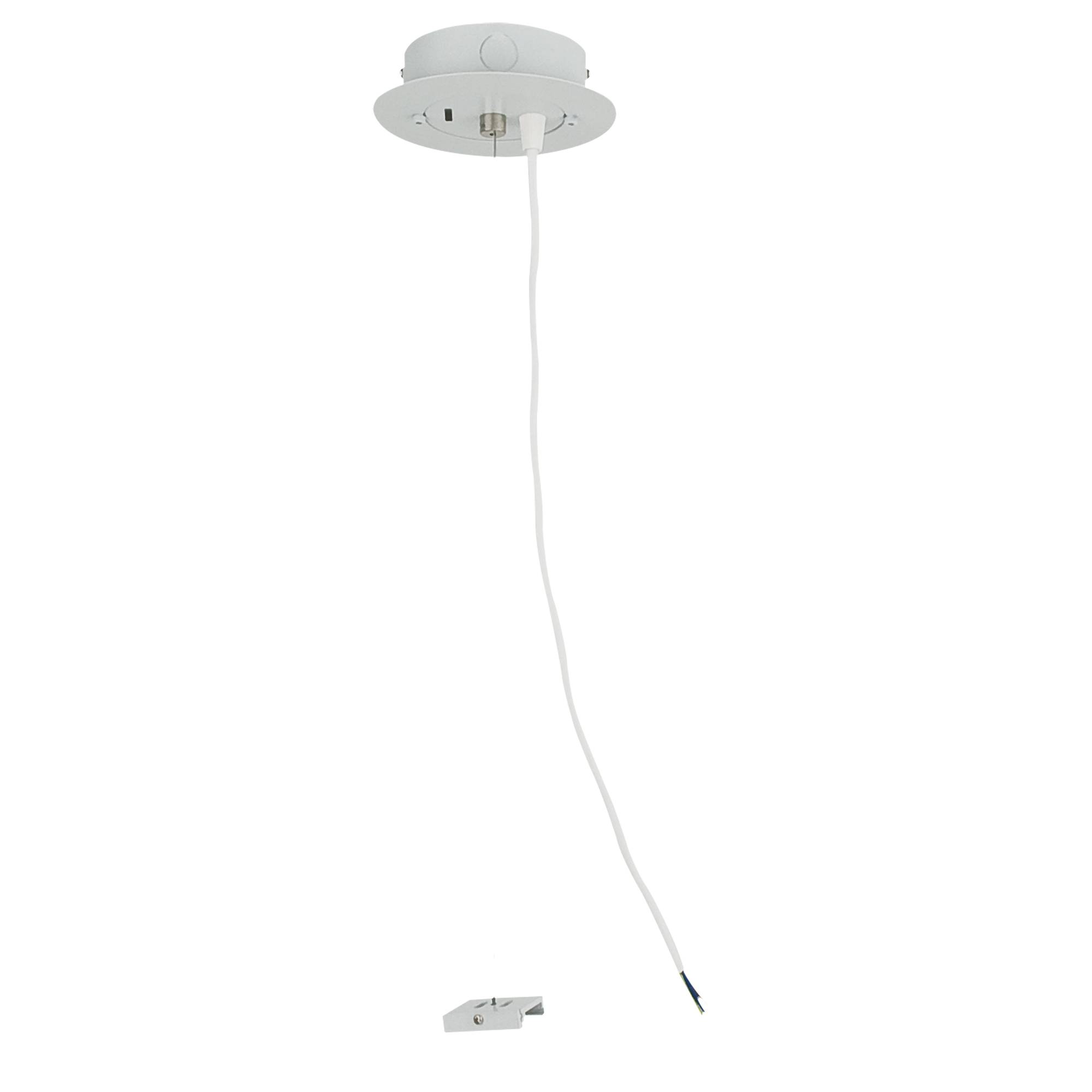 Artecta 3-Phase Ceiling Suspension Kit with 230V AC wire Weiß (RAL9003) - mit max. 1500mm Stahldraht