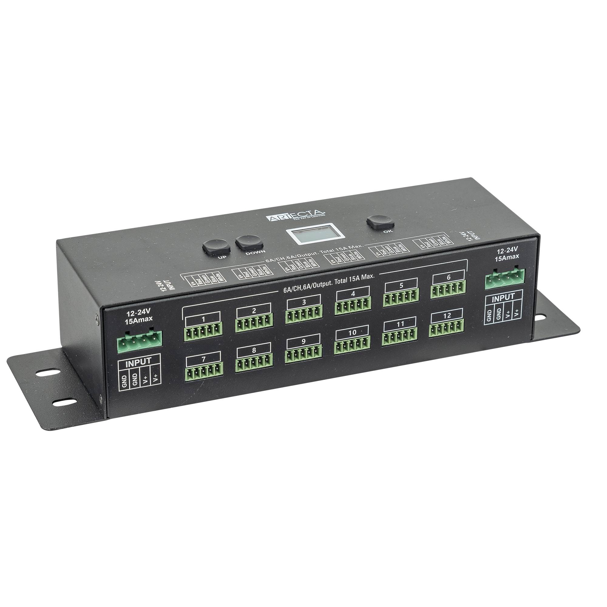 Artecta LED DIM-12 PWM-LED-Dimmer mit 12 Kanälen und konstanter Spannung