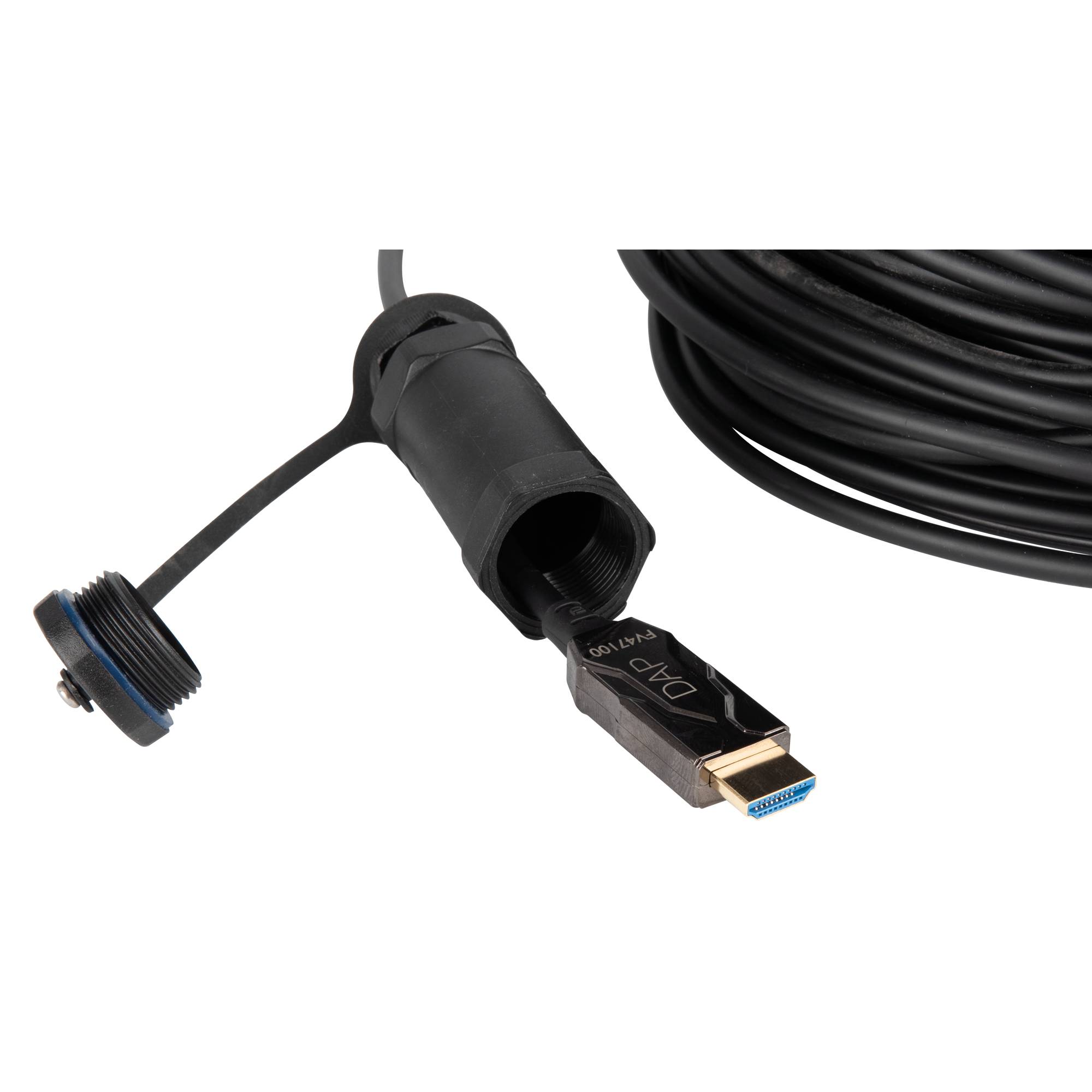 DAP Armoured HDMI 2.1 AOC 8K Fibre Cable 100 m - gepanzert - vergoldet