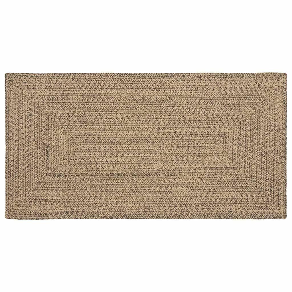 vidaXL Bereichsteppiche Natürlich und Schwarz 80 x 150 cm Jute