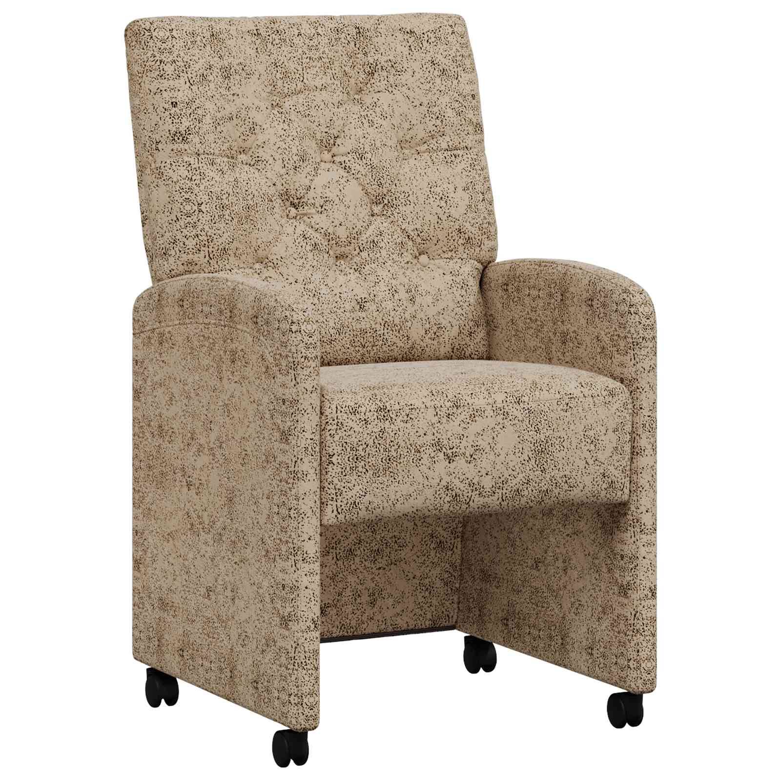 vidaXL Esszimmerstühle mit Rollen 2 pcs Hellgrau 58 x 67 x 97 cm