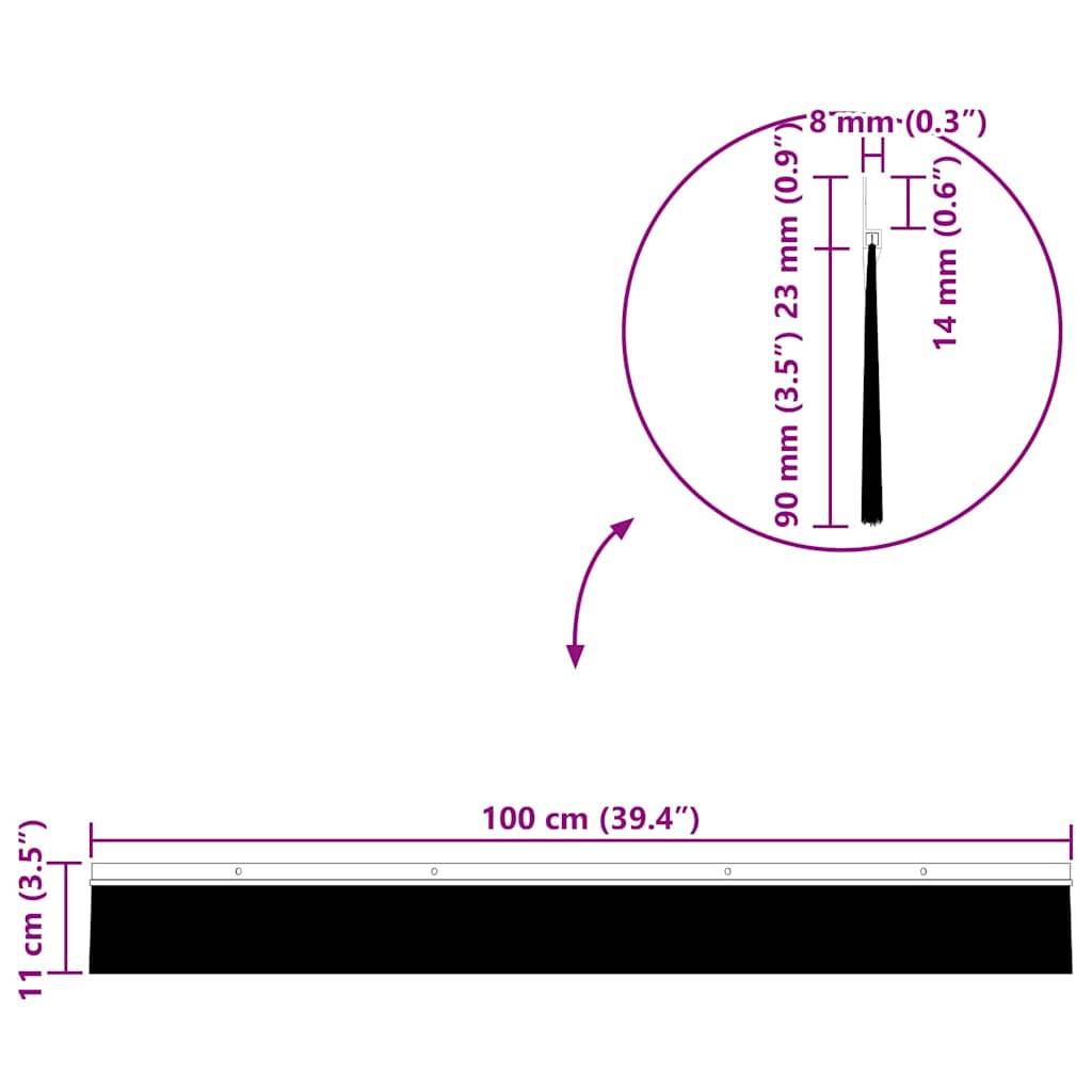 Illustration einer schwarzen Leiste: 100 cm (39,4