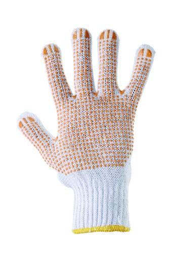 Handschuhe Baumwolle mit Noppen COTTONSTAR GRIP M/8'' 12 Paar