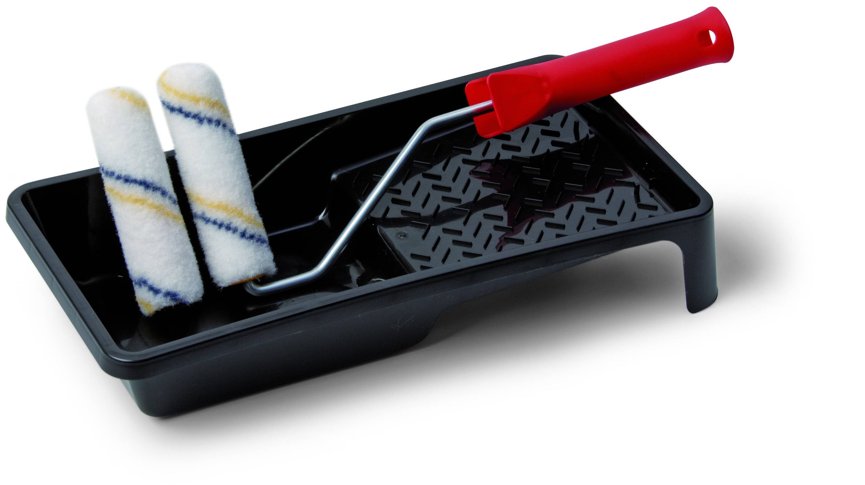 Heizkörperwalzen 7 mm Flor SET PAINTLINE #2 Walzen inkl. Bügel und Farbwanne#