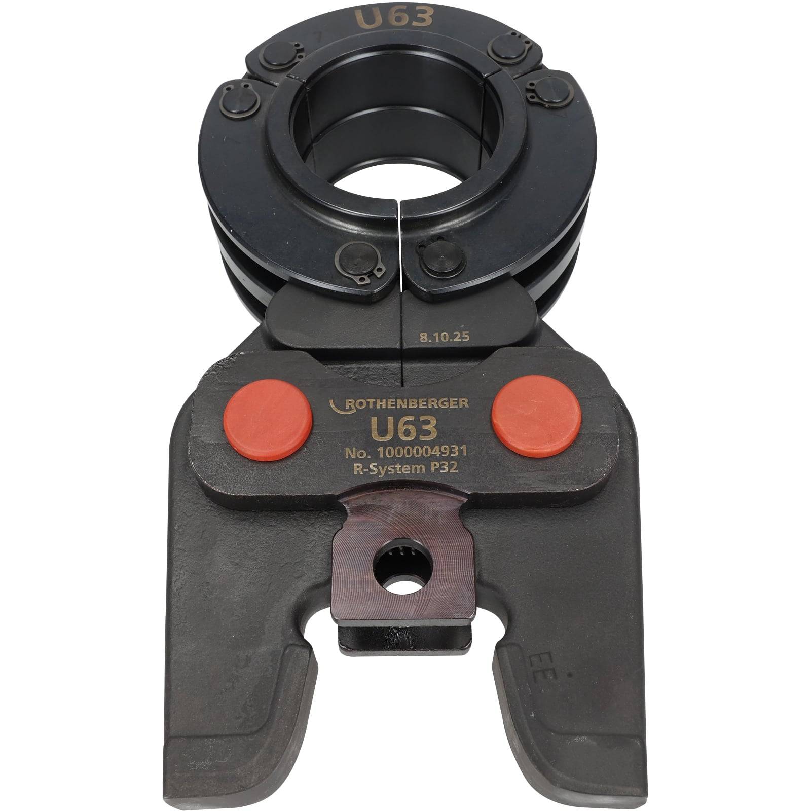 Ein Metallrohrpresswerkzeug mit der Bezeichnung U63, das für das Verbinden von Rohrarmaturen mit präziser Druckapplikation entwickelt wurde.