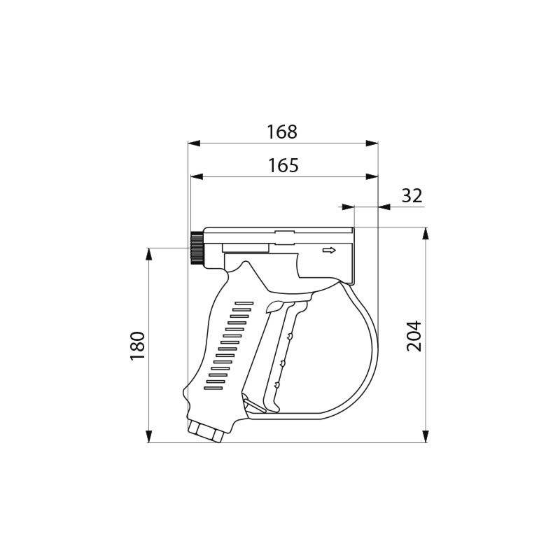 Delabie Handbrause stoßfest, einstellbarer Strahl