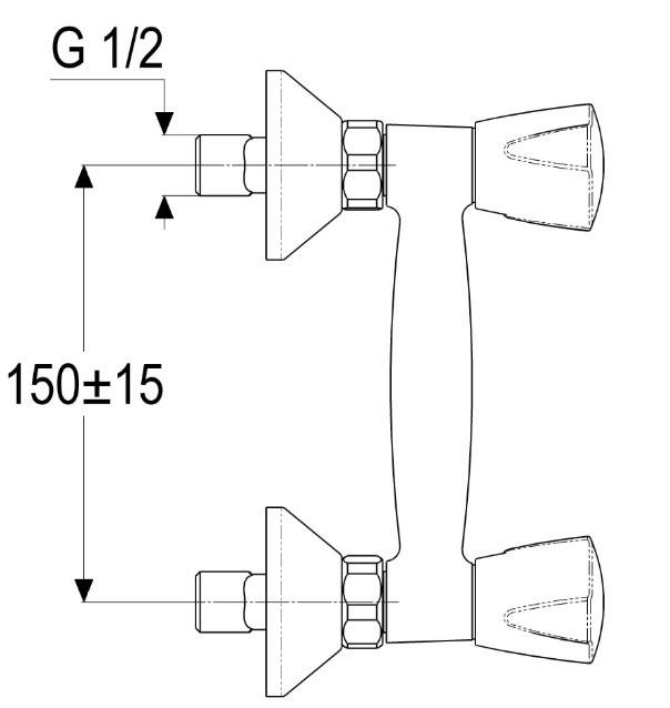 Heinrich Schulte O100 Brausearmatur verchromt