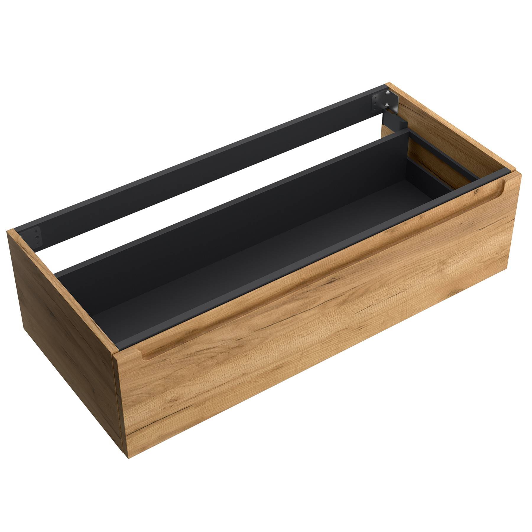 Salgar Waschtischunterschrank MONTERREY 1000 1 Metallschublade EICHE AFRIKA 997 x 270 x 450 mm